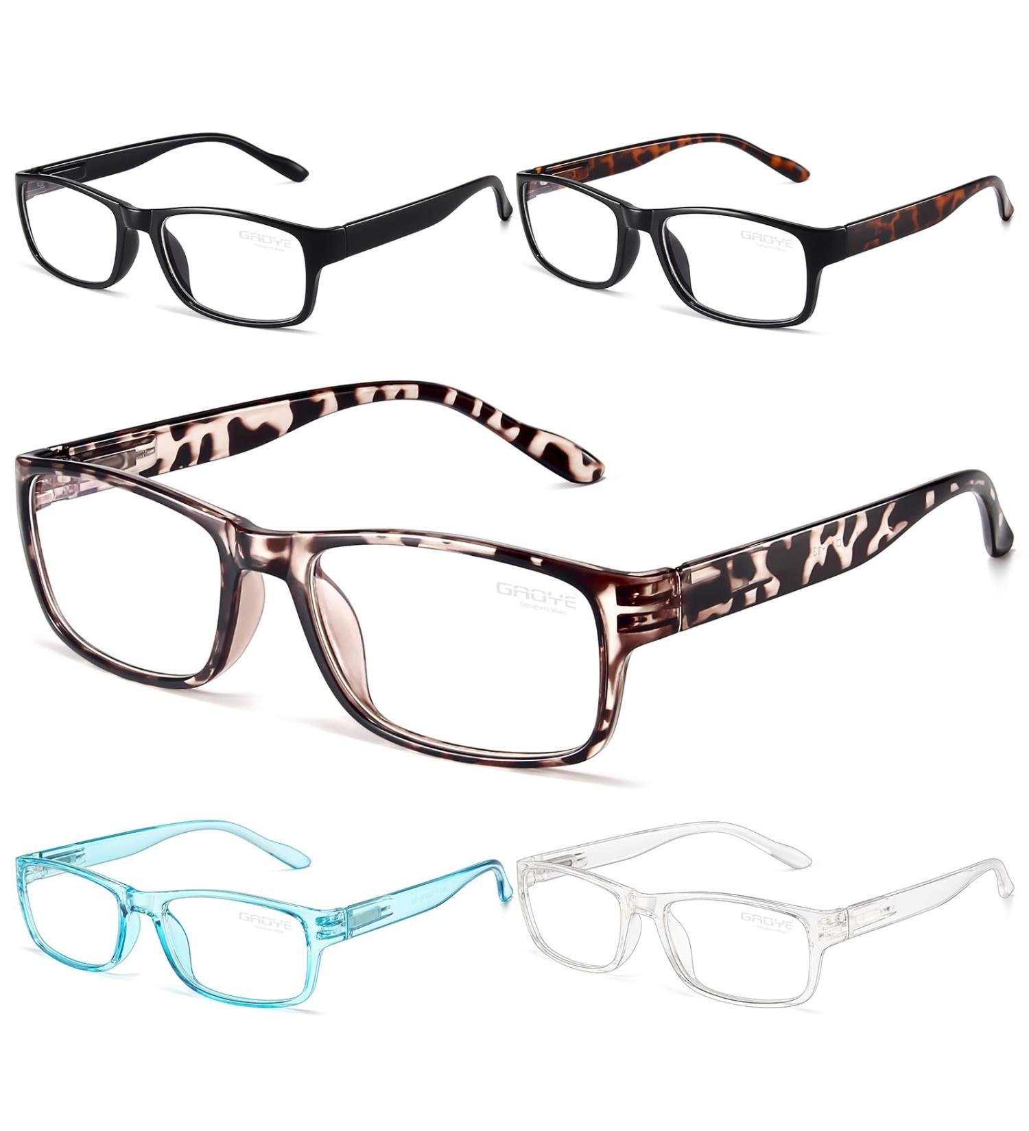Gaoye 5-Pack Reading Glasses Blue Light Blocking Spring Hinge Readers for Women Men Anti Glare Filter Lightweight Eyeglasses A1-5 Pack Mix Color 2.0 x - Buy Online on GoSupps.com