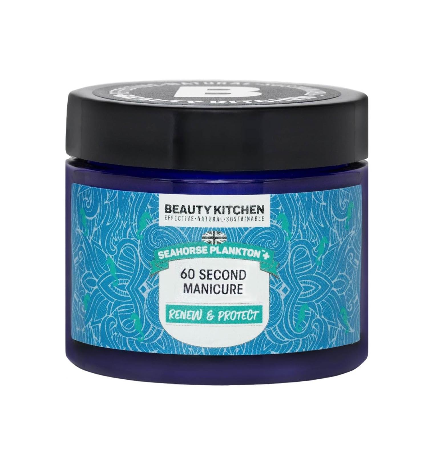 Beauty Kitchen Seahorse Plankton+ 60 Second Manicure 80 g Refillable Eco-friendly Jar Vegan Hand Care Cosmetics - Buy Online on GoSupps.com