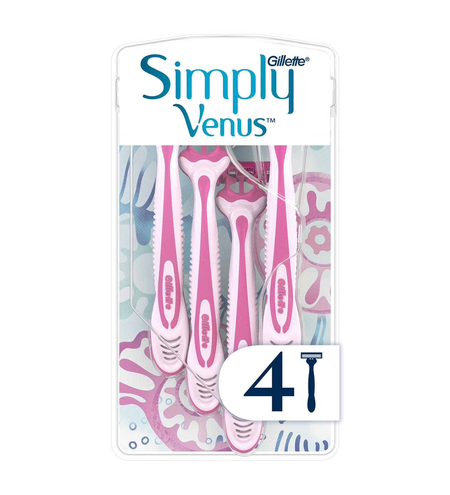 Buy Gillette Simply Venus3 Women's Razor - 4 Pack | Top-Quality Shaving for Smooth Skin - Buy Online on GoSupps.com
