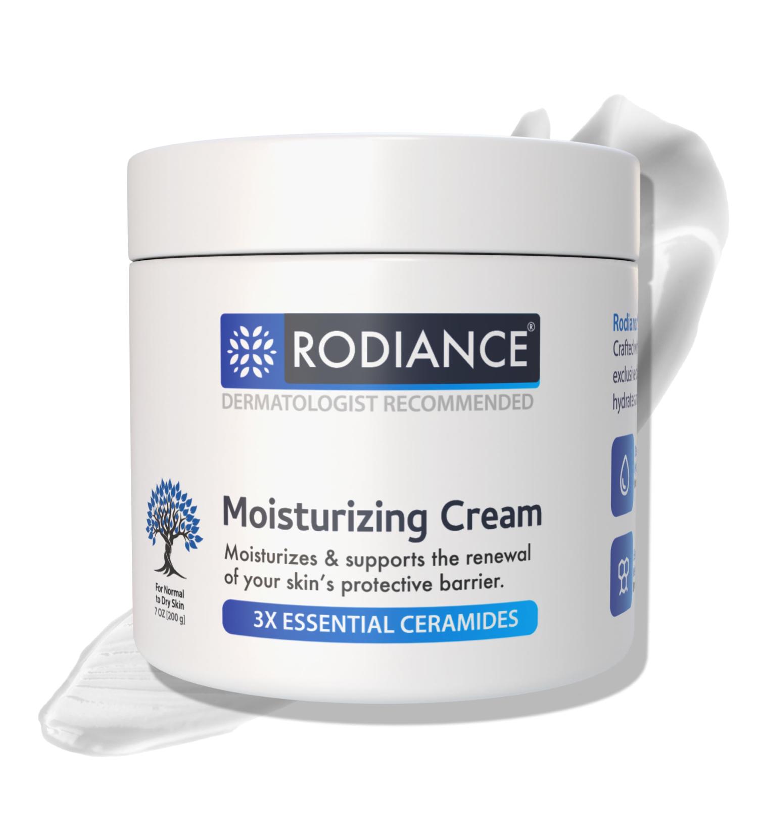 Rodiance Hydrating Moisturizer | Body & Facial Cream for Dry Skin | Hyaluronic Acid & Ceramides | Fragrance-Free | Non-Comedogenic | 7 oz - International Shipping Available - Buy Online on GoSupps.com