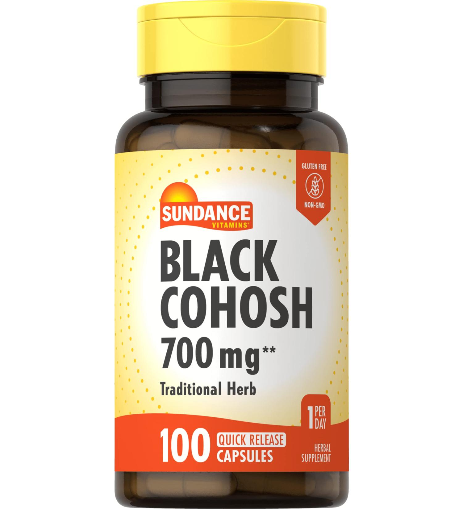 Sundance Black Cohosh - 100 Quick Release Capsules Pack of 5