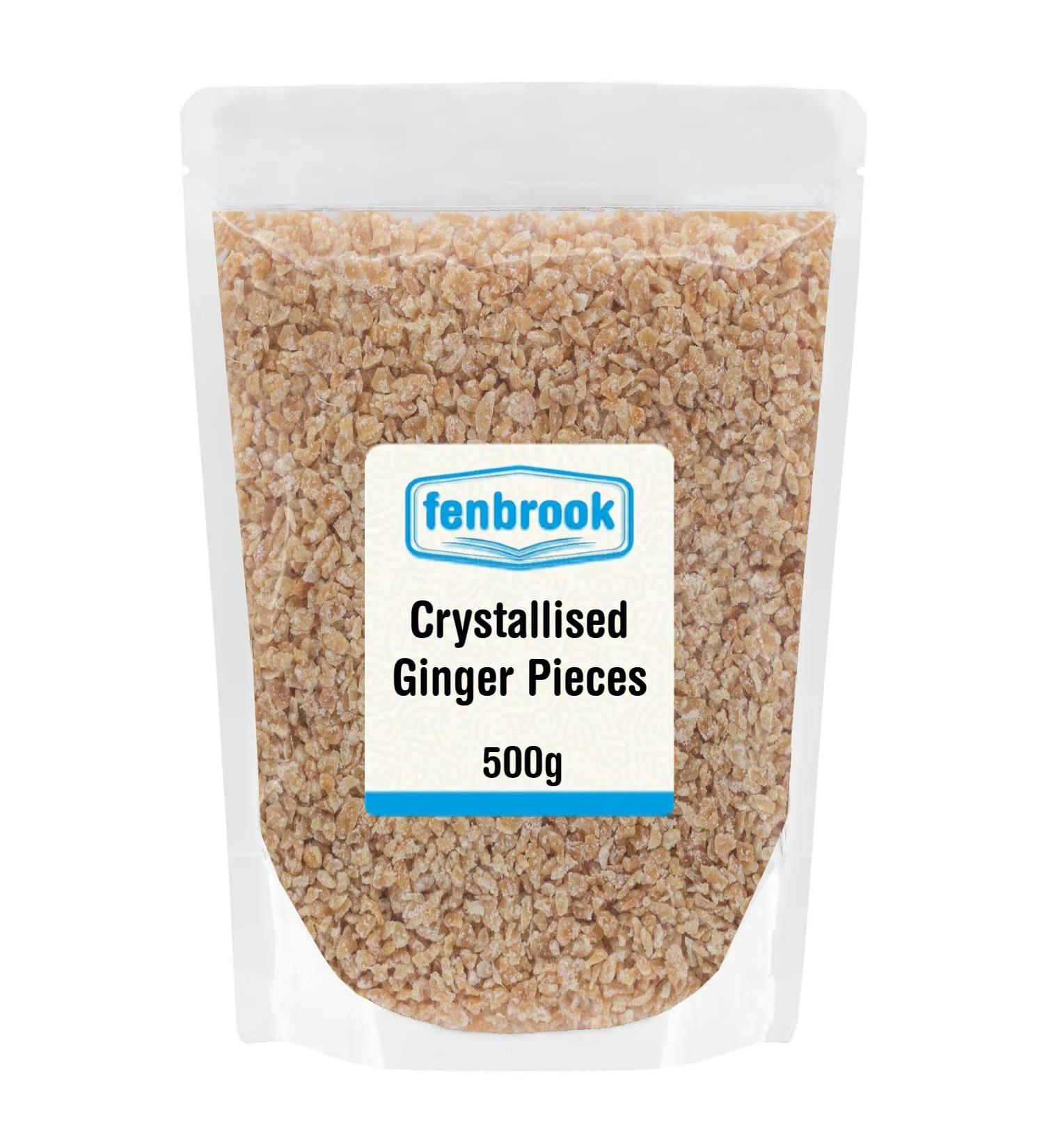 Crystallised Ginger Pieces 500g by Fenbrook