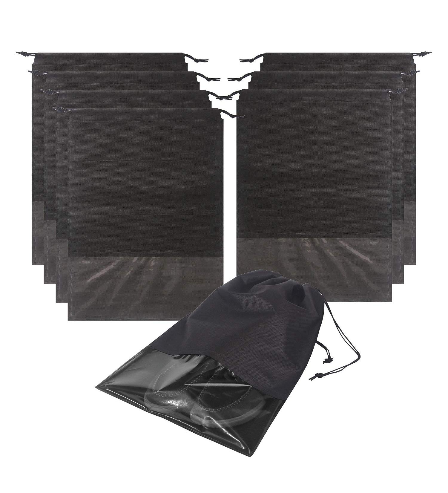 8 PCS Travel Shoe Bags Non-Woven Storage Organizer for Men and Women - Black - Buy Online on GoSupps.com