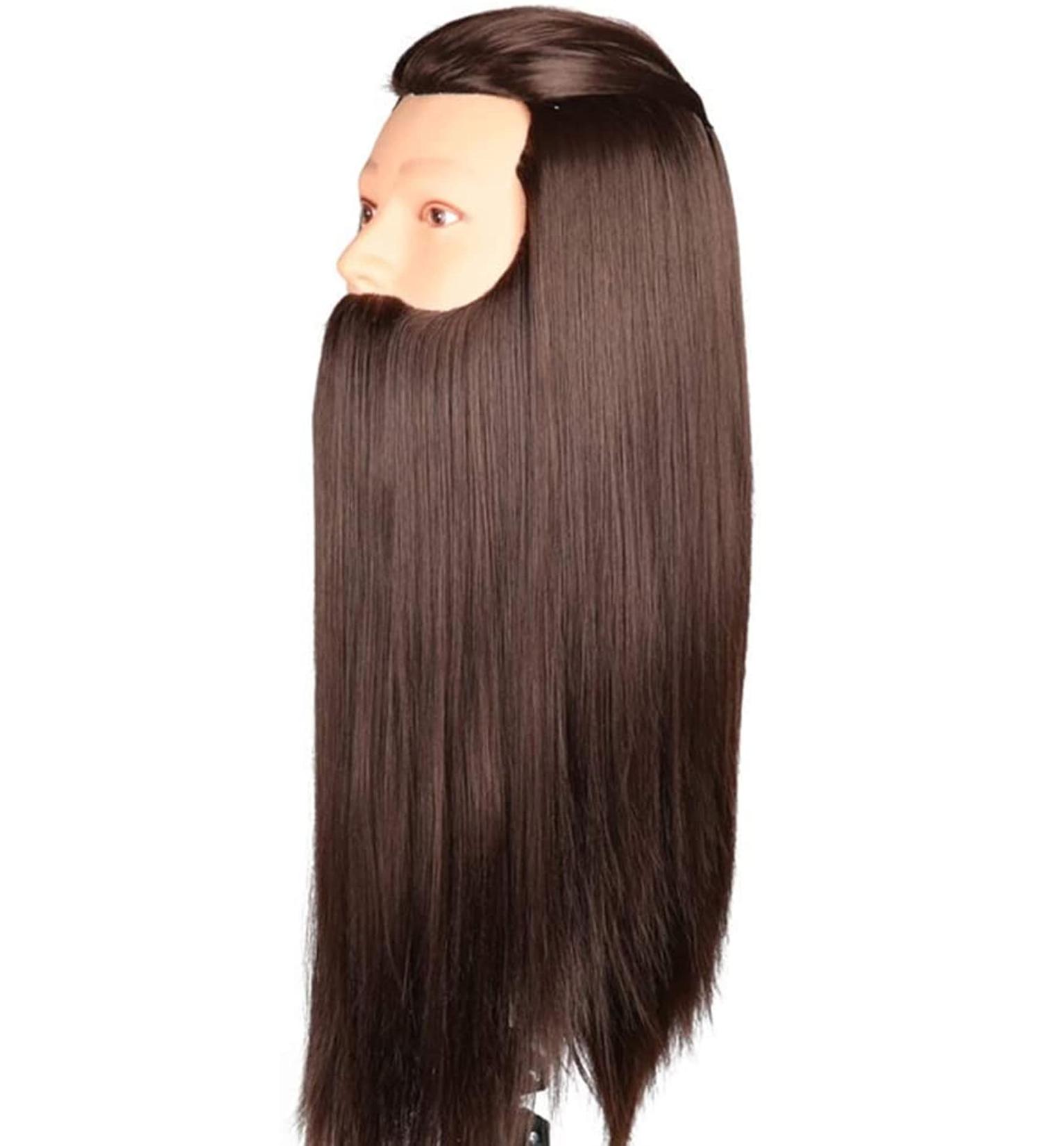 Adjustable Tailor Puppet Female Hairdressing Head | Real Hair Styling Dummy - Black - Buy Online on GoSupps.com