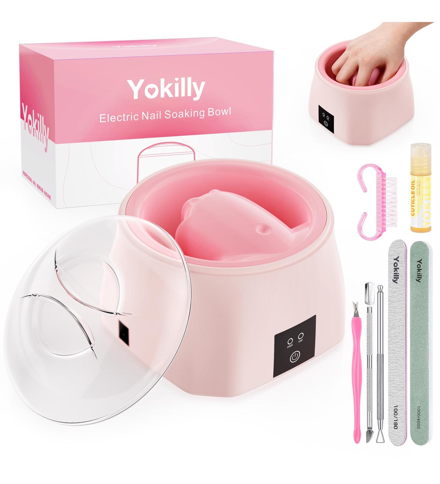 Yokilly Heated Nail Soaking Bowl - 50% Faster Soak Off for Women | Electric Manicure Bowl for Home & Salon - Shop Internationally - Buy Online on GoSupps.com