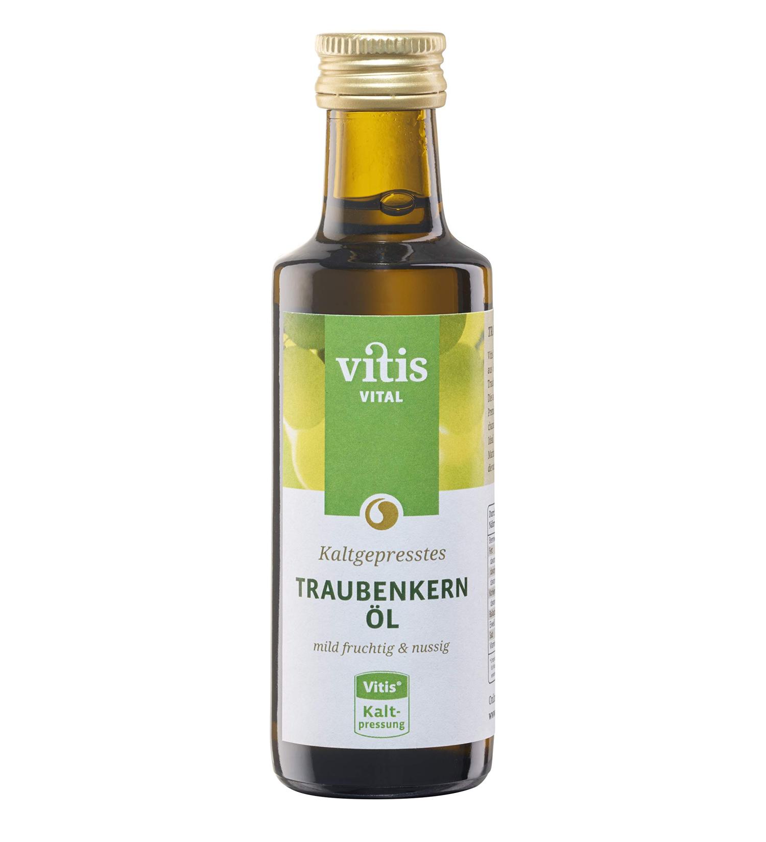 VITIS Vital Cold Pressed Grape Seed Oil 100 ml - Organic & Natural Health Benefits | International Shipping - Buy Online on GoSupps.com