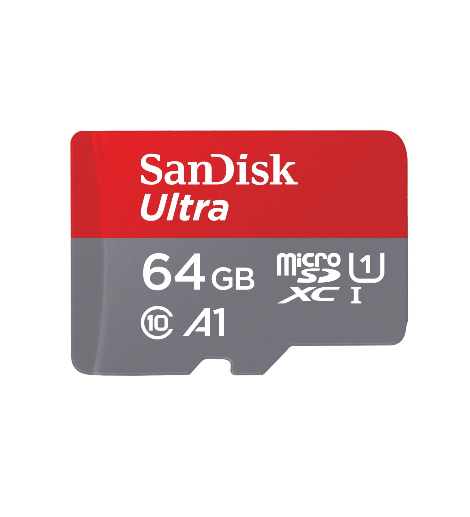 SanDisk 64GB Ultra MicroSDXC Memory Card with Adapter - 100MB/s Speed, Full HD, A1 Performance - SDSQUAR-064G-GN6MA - Buy Online on GoSupps.com