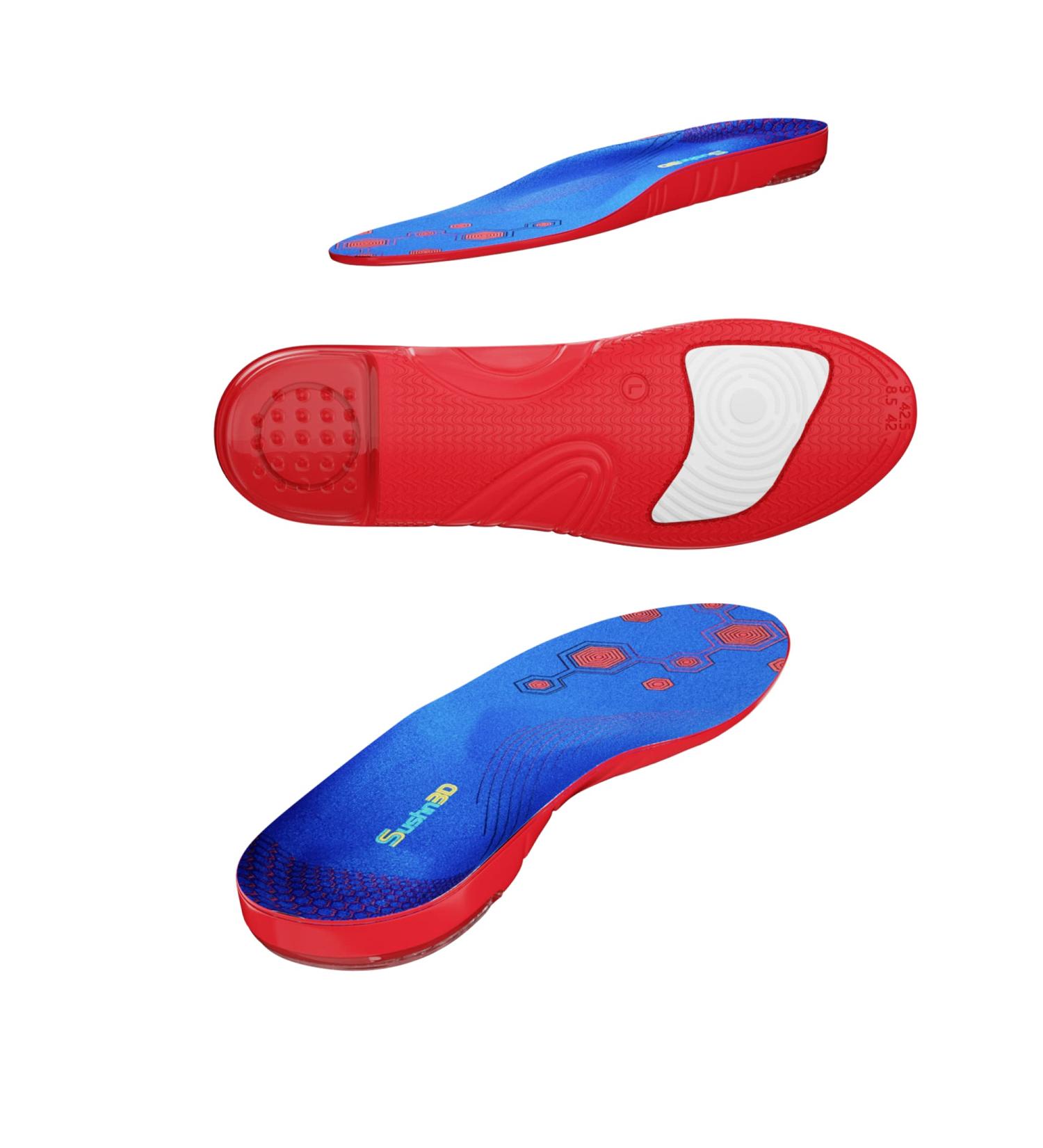 Sushn3D Plantar Fasciitis Insoles - Arch Support Orthotic Inserts for Men Women - Gel Shoe Insoles for High Arch Pain Relief - XL Size (Mens 10 1/2 - 13) - Buy Online on GoSupps.com