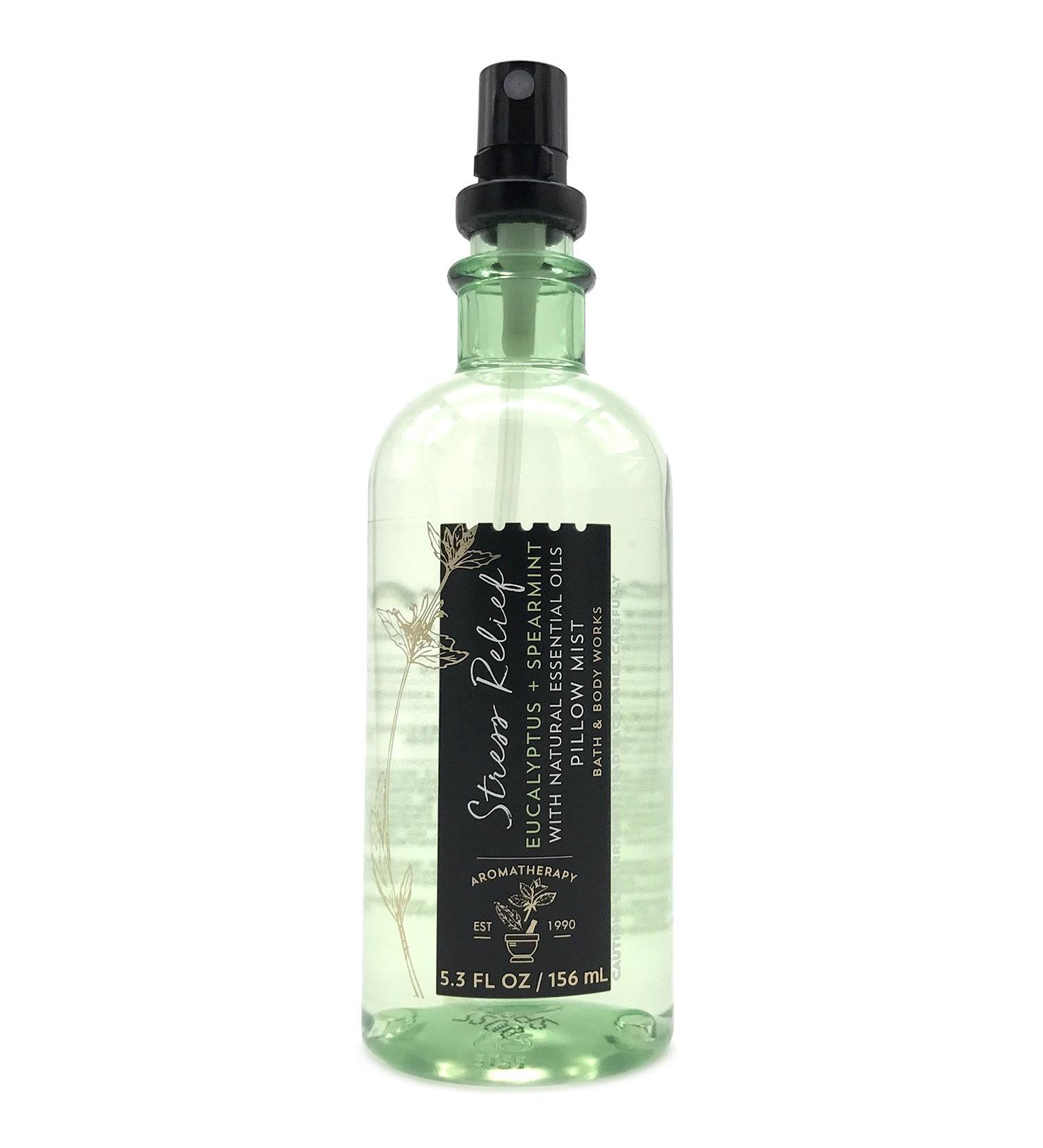 Bath and Body Works Aromatherapy Pillow Mist with Natural Essential Oils (Stress Relief, Eucalyptus + Spearmint)