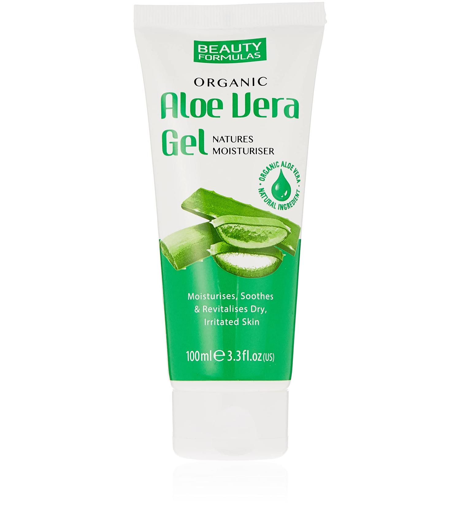 Beauty Formulas Organic Aloe Vera Gel 100ml - Soothing and Hydrating Skincare - Buy Online on GoSupps.com