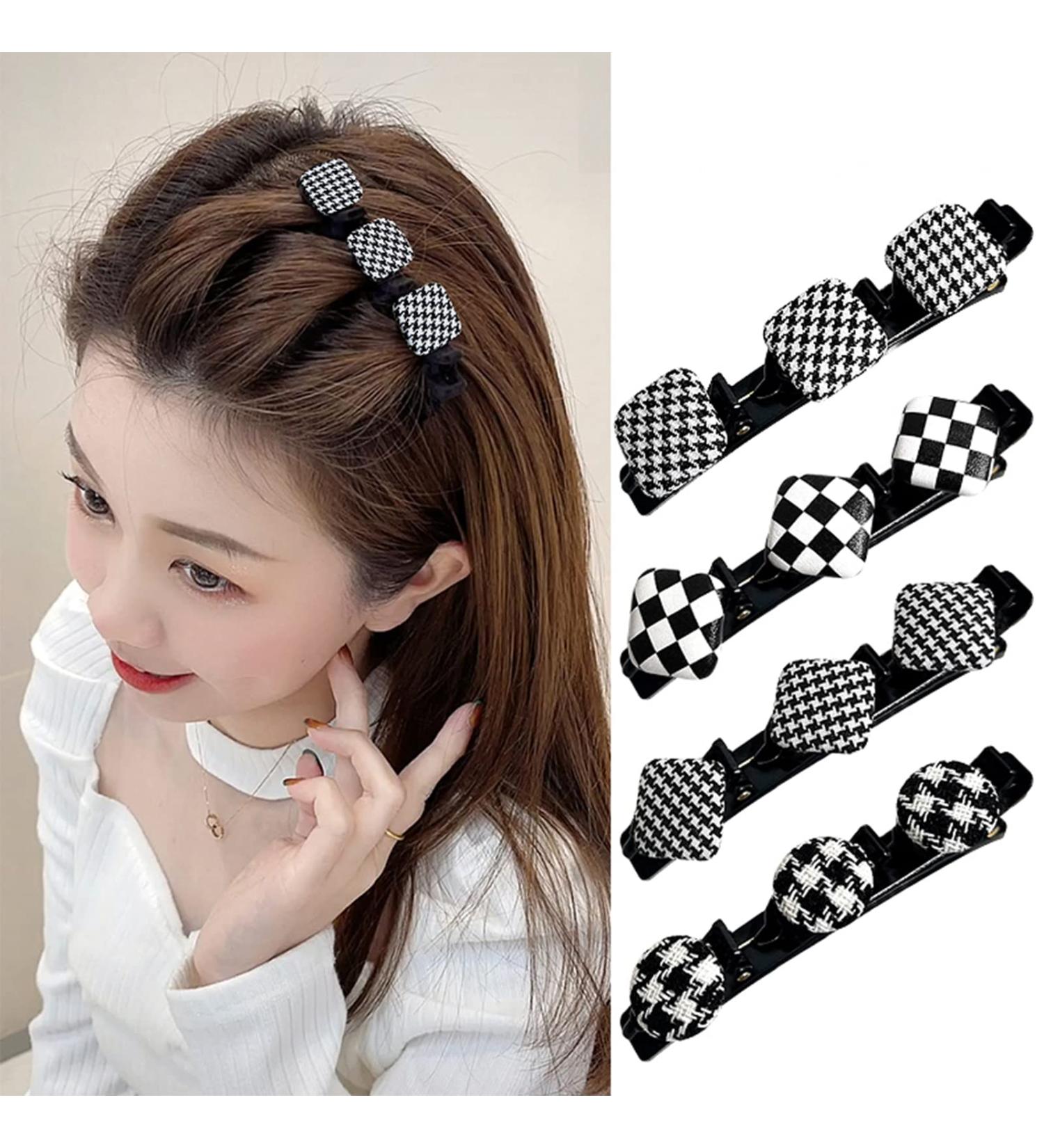Hair Clips Braided Hair Clips Sparkling Crystal Hair Styling Hair Clip Hair Barrettes Hair Accessories For Women Girls Rhinestones Flower Hairpin Hair Bands (02) - Buy Online on GoSupps.com
