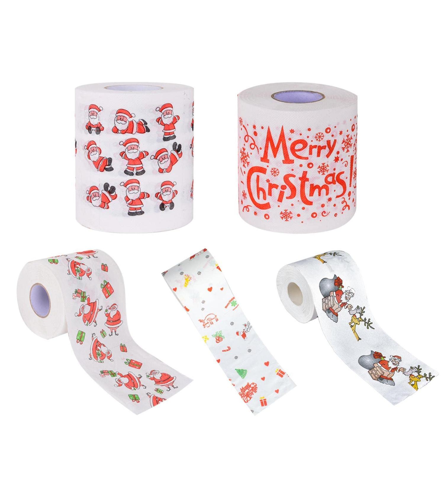 5 Christmas Toilet Paper Roll Santa Claus Holiday Toilet Paper Highly Collectible Novelty Toilet Paper Funny Gag Gift for Christmas Stocking Stuffers Party Favors - Buy Online on GoSupps.com