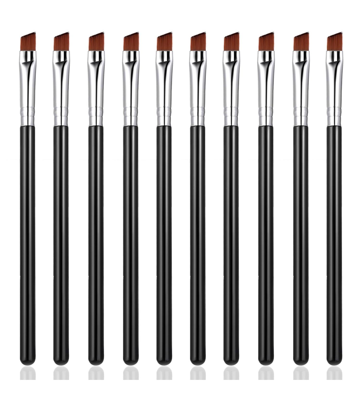 Buy WLLHYF 10 PCS Angled Eyeliner & Eye Shadow Brush Set - Soft Synthetic Bristles for Precise Makeup | International Shipping Available - Buy Online on GoSupps.com