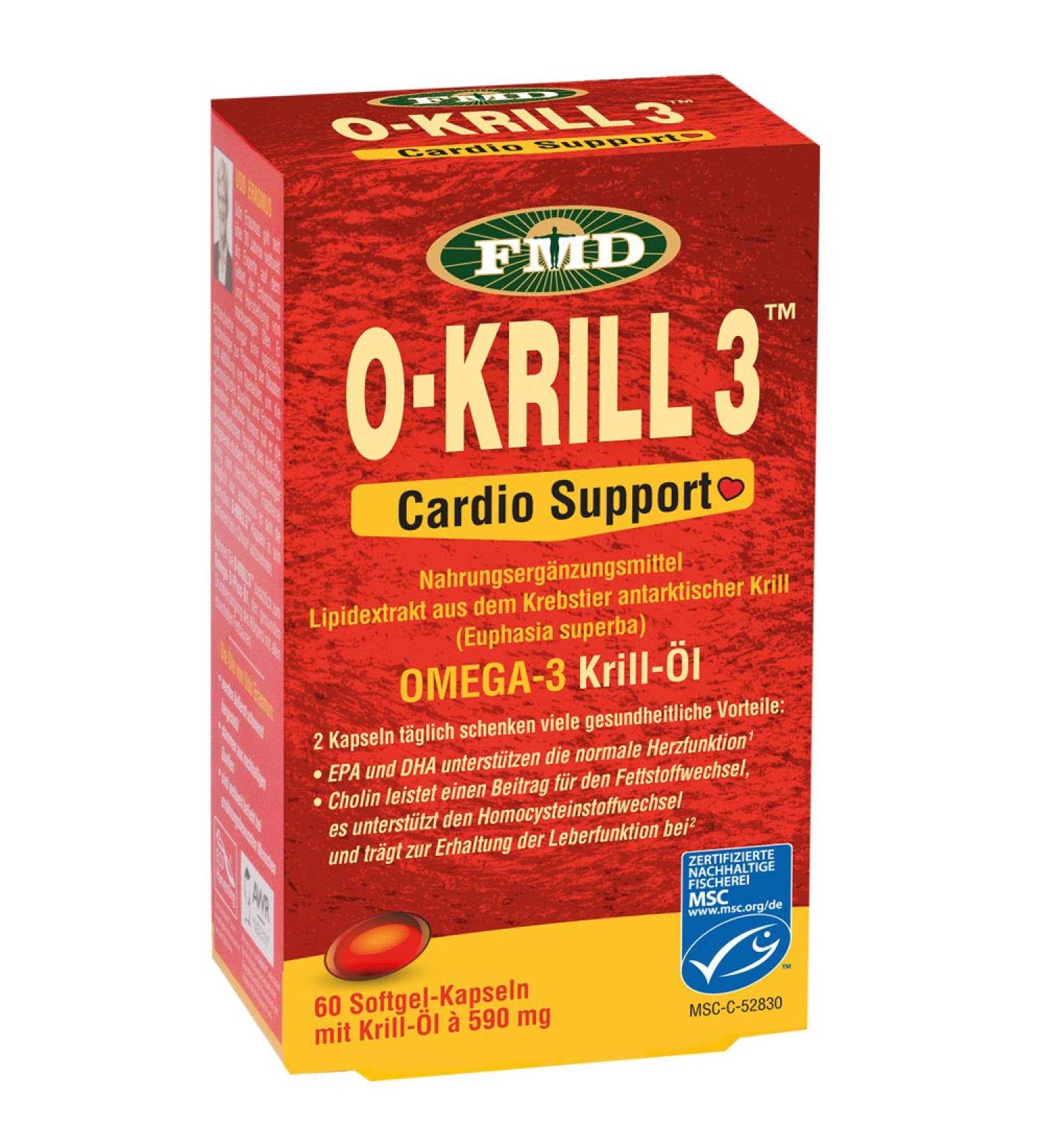 Krill oil to Udo Erasmus |60 capsules |With omega-3 fatty acids EPA and DHA & Cholin |Easily digestible & usable |No unpleasant belching |MSC certified