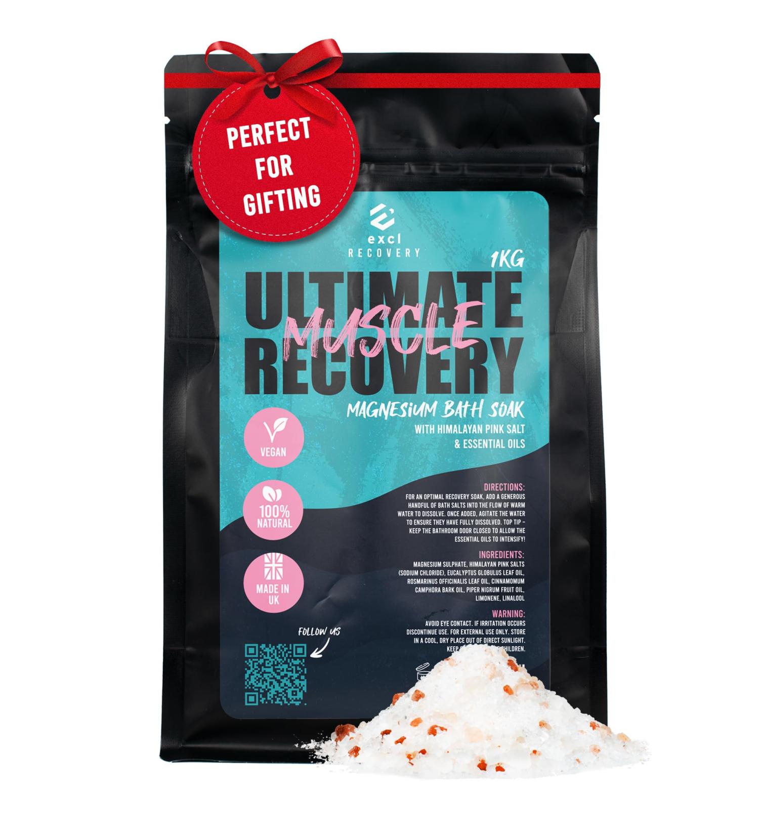 1kg Ultimate Muscle Recovery Epsom Salts with Essential Oils | Relax Therapy Bath Salts for Men and Women - Buy Online on GoSupps.com