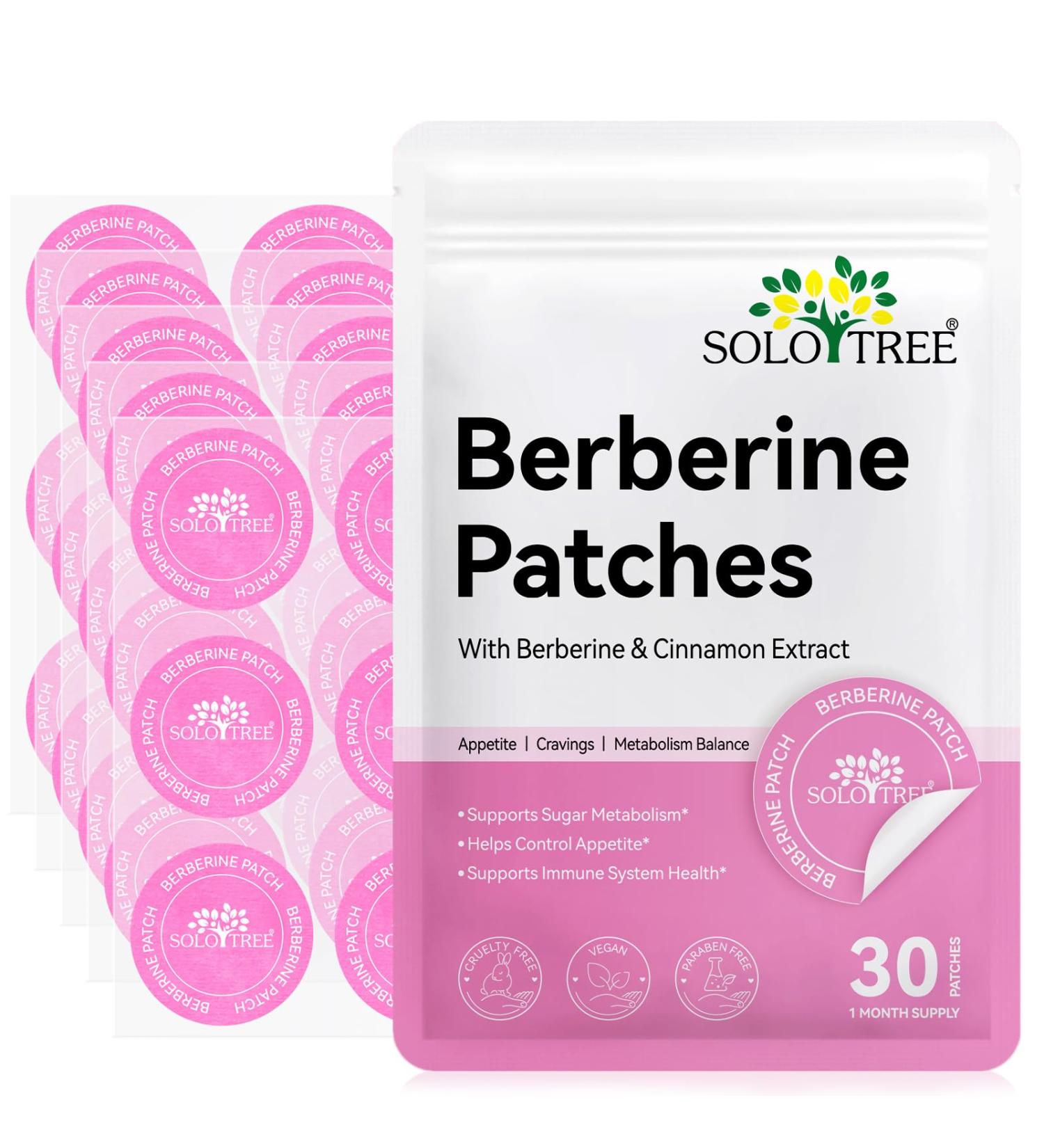 Arkture Berberine Patches for Women and Men with Cinnamon Pomegranate 8-Hour Long-Lasting Formula Support Applied to Various Parts of The Body 30 Patches - Buy Online on GoSupps.com