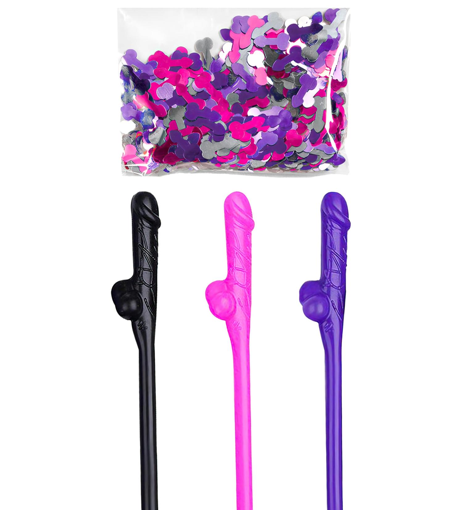 15pcs Party Straws Confetti Pack Bachelorette Party Drinking Straws Funny Drinking Games Straws for Bridal Shower Beach Party Wedding Shower Hen Party Favors - Buy Online on GoSupps.com