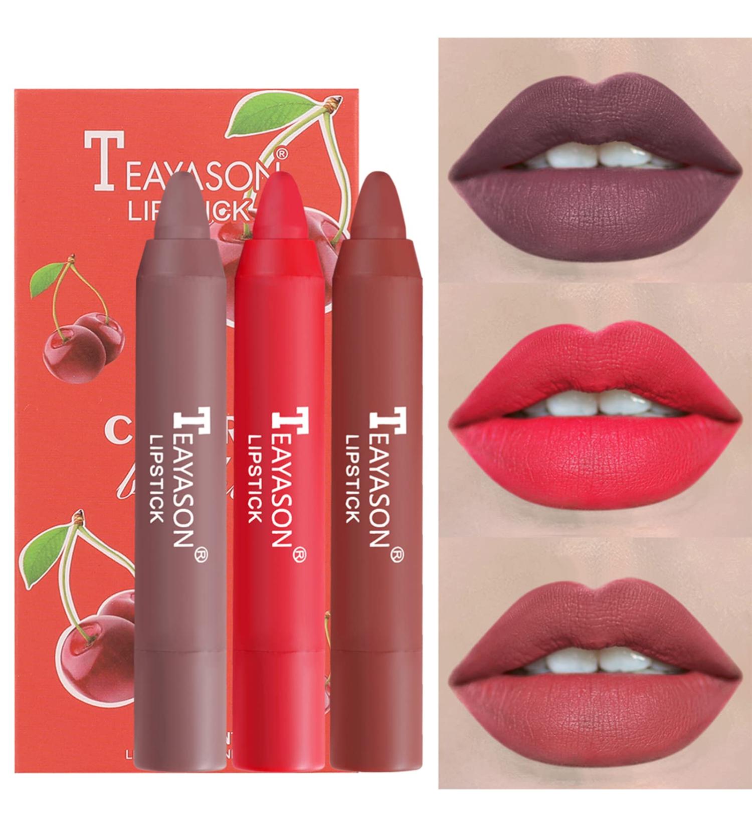Shop Luxurious 3 PC Lipstick Set | Waterproof Matt Nude Lip Kits - Non-Stick & Long-Lasting | Perfect for Every Occasion - Buy Online on GoSupps.com