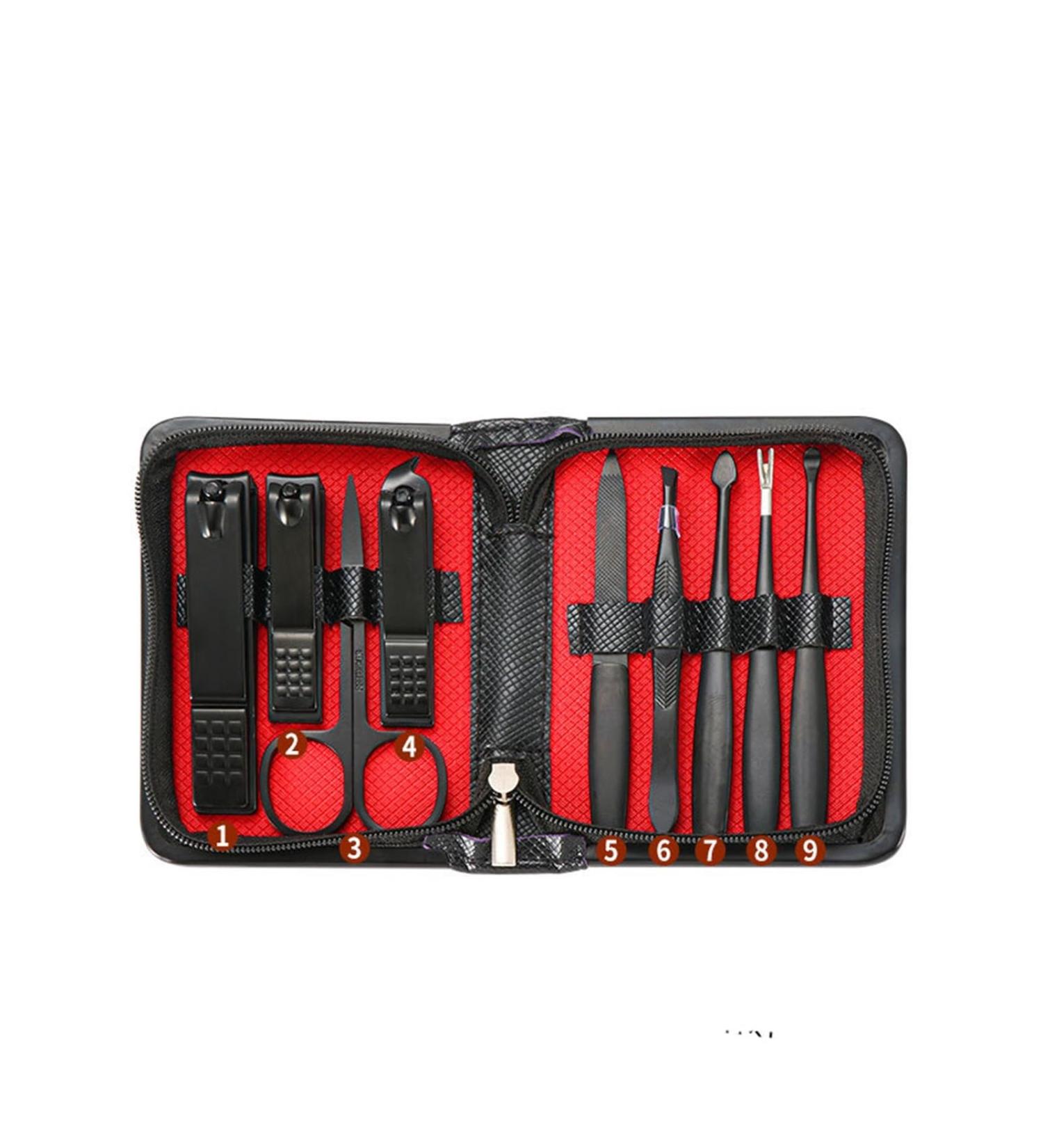 ZSLBMD 9 Black Nail Tools Quality Nail Clippers Complete Nail Clipper Set Light Grey Svart - Buy Online on GoSupps.com