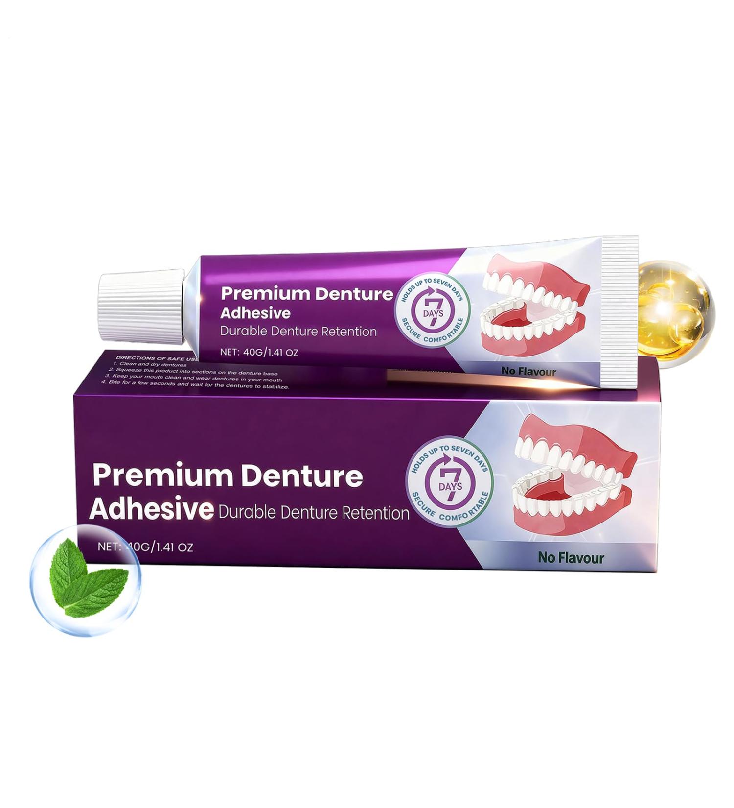 Weqizuerqi Denture Adhesive Maximum Holding Force 40 Gram Creme Adhesive Repair Full Partial Certain Denture Cream For Daily Use by Women and Adults with Full - Buy Online on GoSupps.com