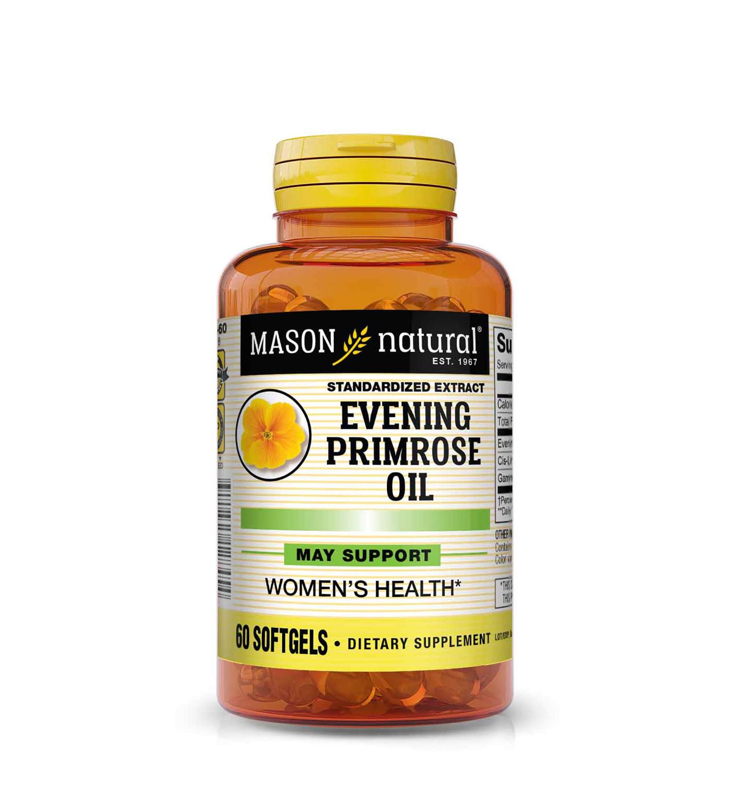 Mason Natural Evening Primrose Oil 60 Softgels - Omega 6 Supplement for Women's Health - Buy Online on GoSupps.com