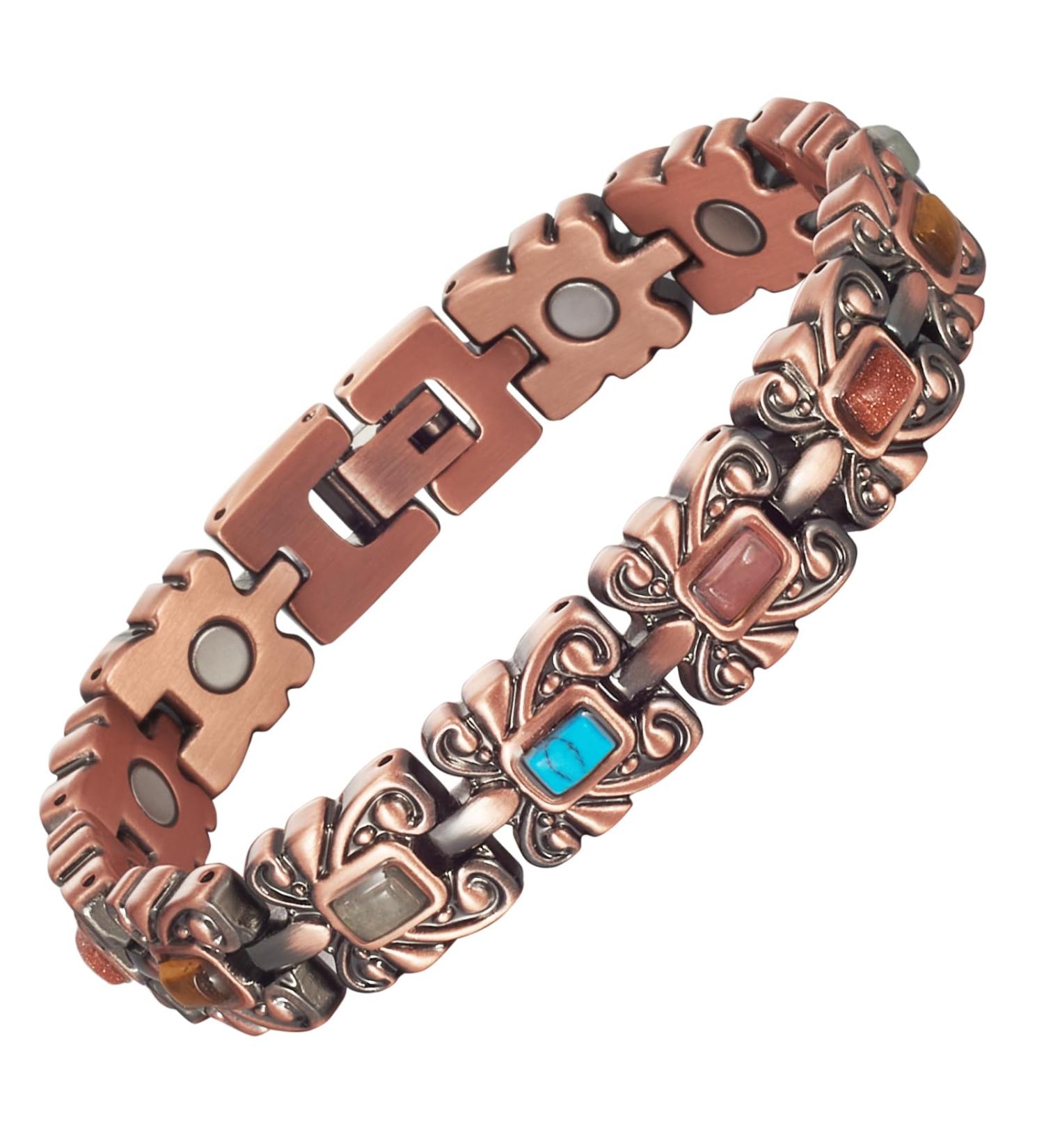 Shop 99% Pure Copper Bracelets for Men & Women | Adjustable Turquoise Healthy Jewelry Gift - Buy Online on GoSupps.com