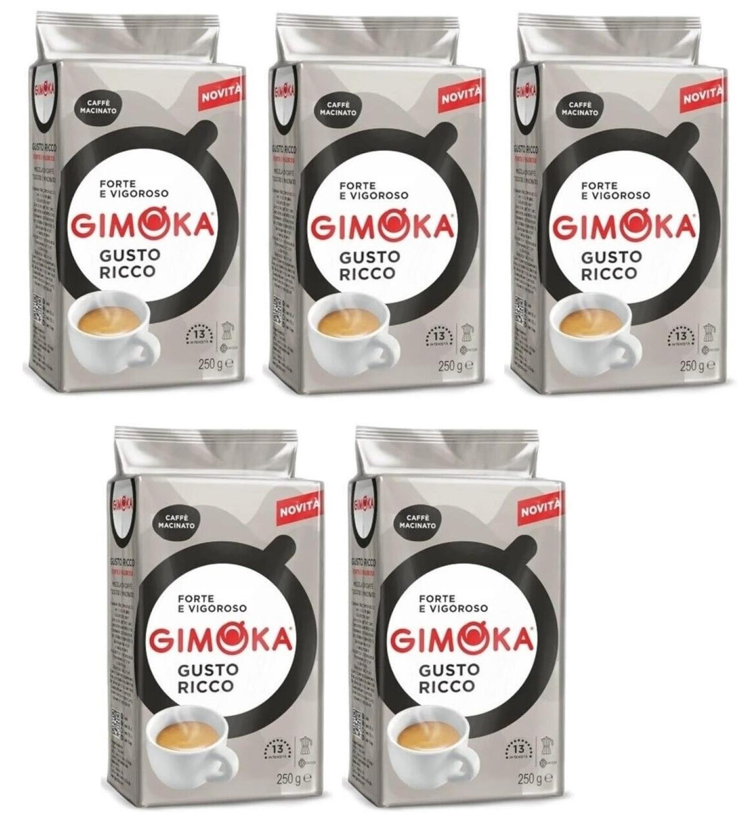 Gimoka Ricco Caff Macinato ground coffee 250 g - Buy Online on GoSupps.com