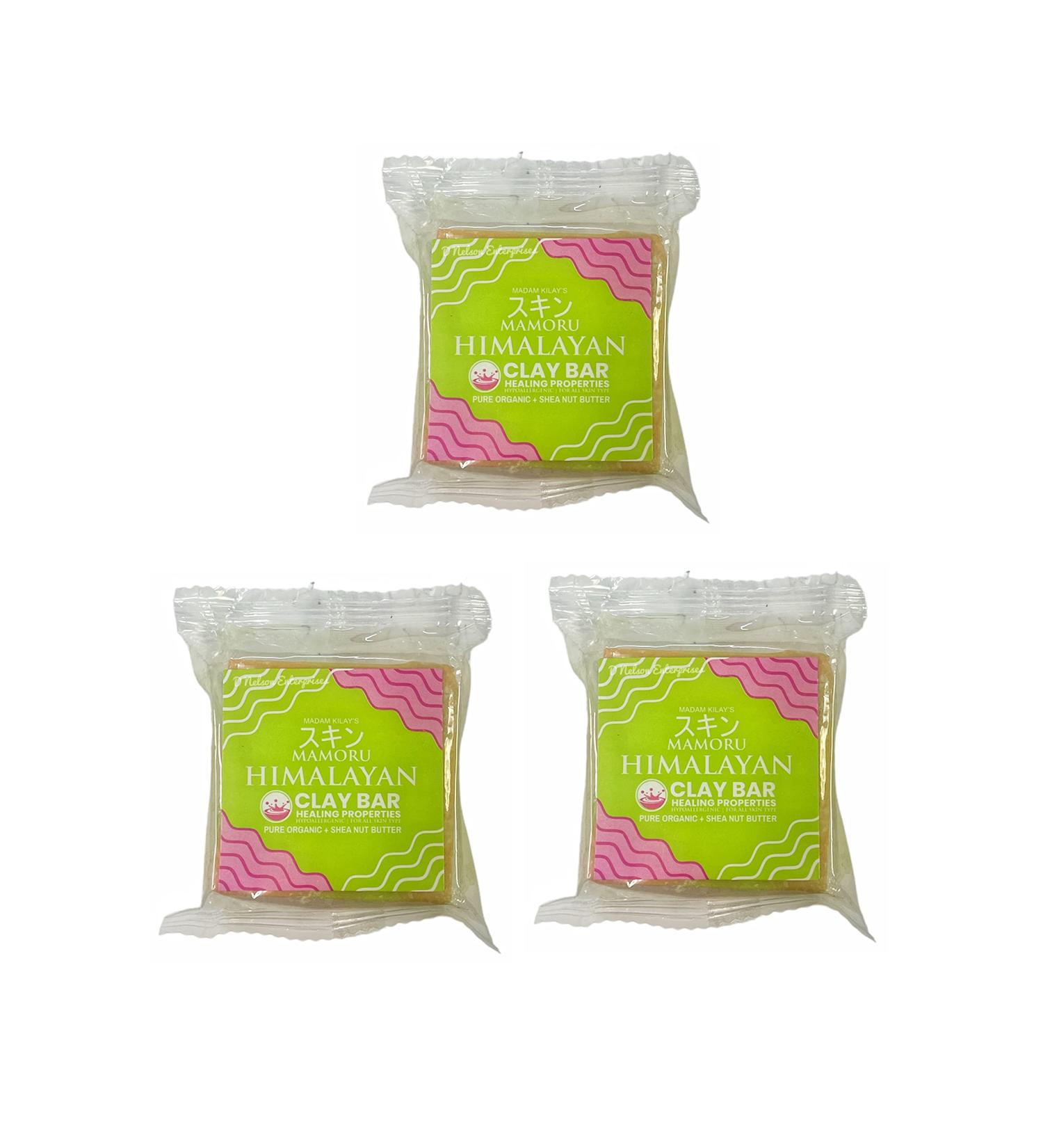 3 Bars MAMORU Himalayan Clay Bar 70g Each
