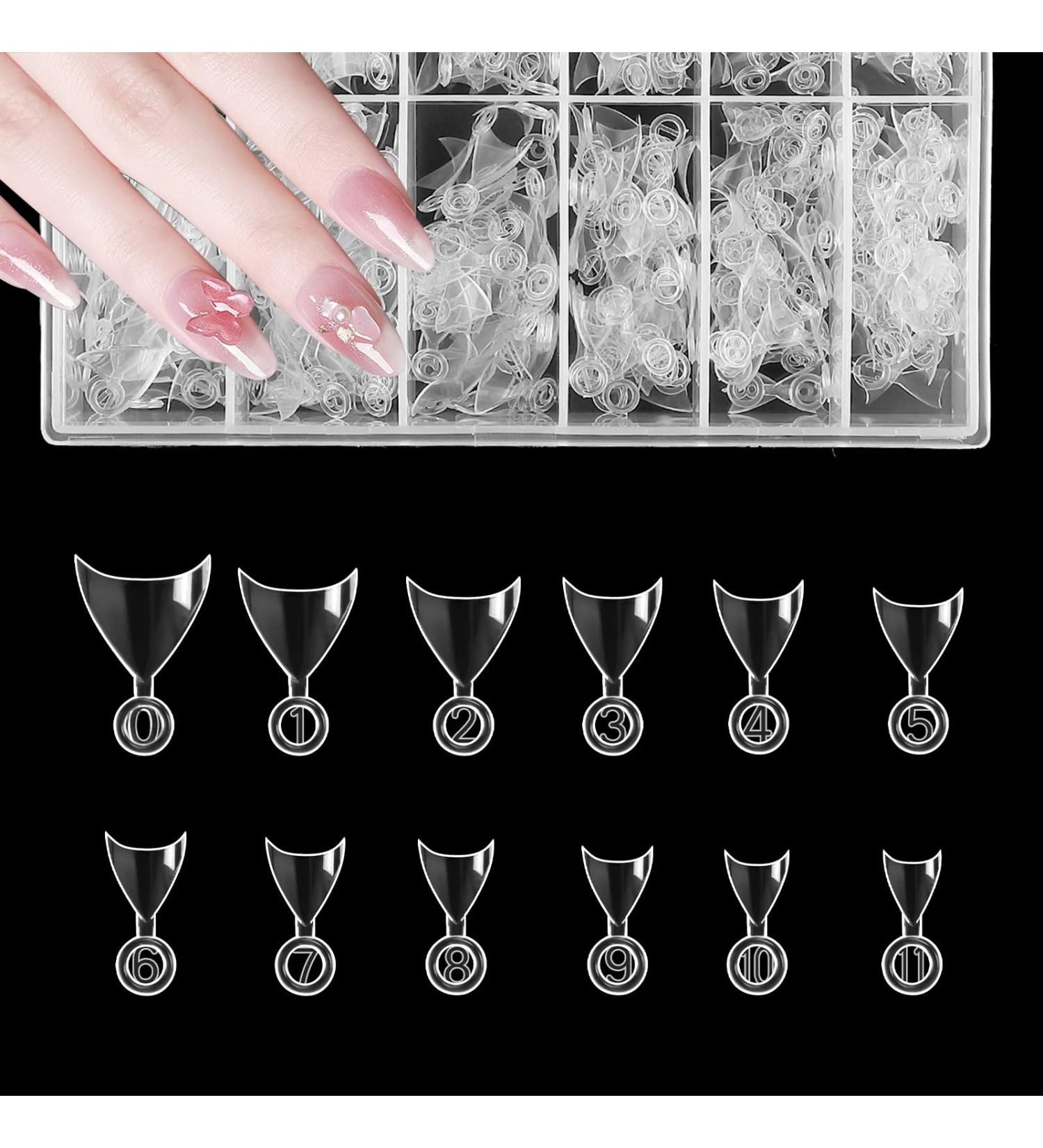 600 Pieces French Short False Nail Tips - DIY Manicure & Nail Design for Women - 12 Sizes Clear Water Drop Tips - Buy Online on GoSupps.com