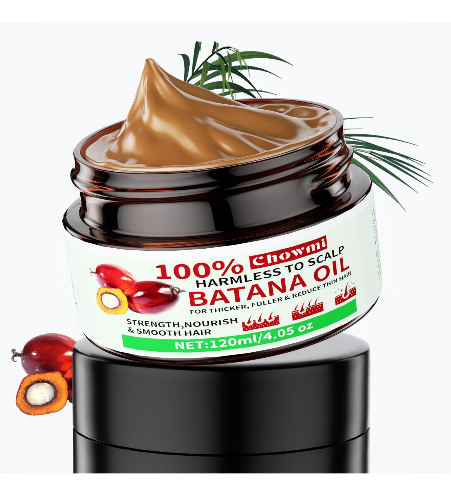 Pure Raw Batana Oil for Hair Growth - Unrefined Dr. Sebi Formula from Honduras | Boost Hair Thickness for Men & Women - Buy Online on GoSupps.com