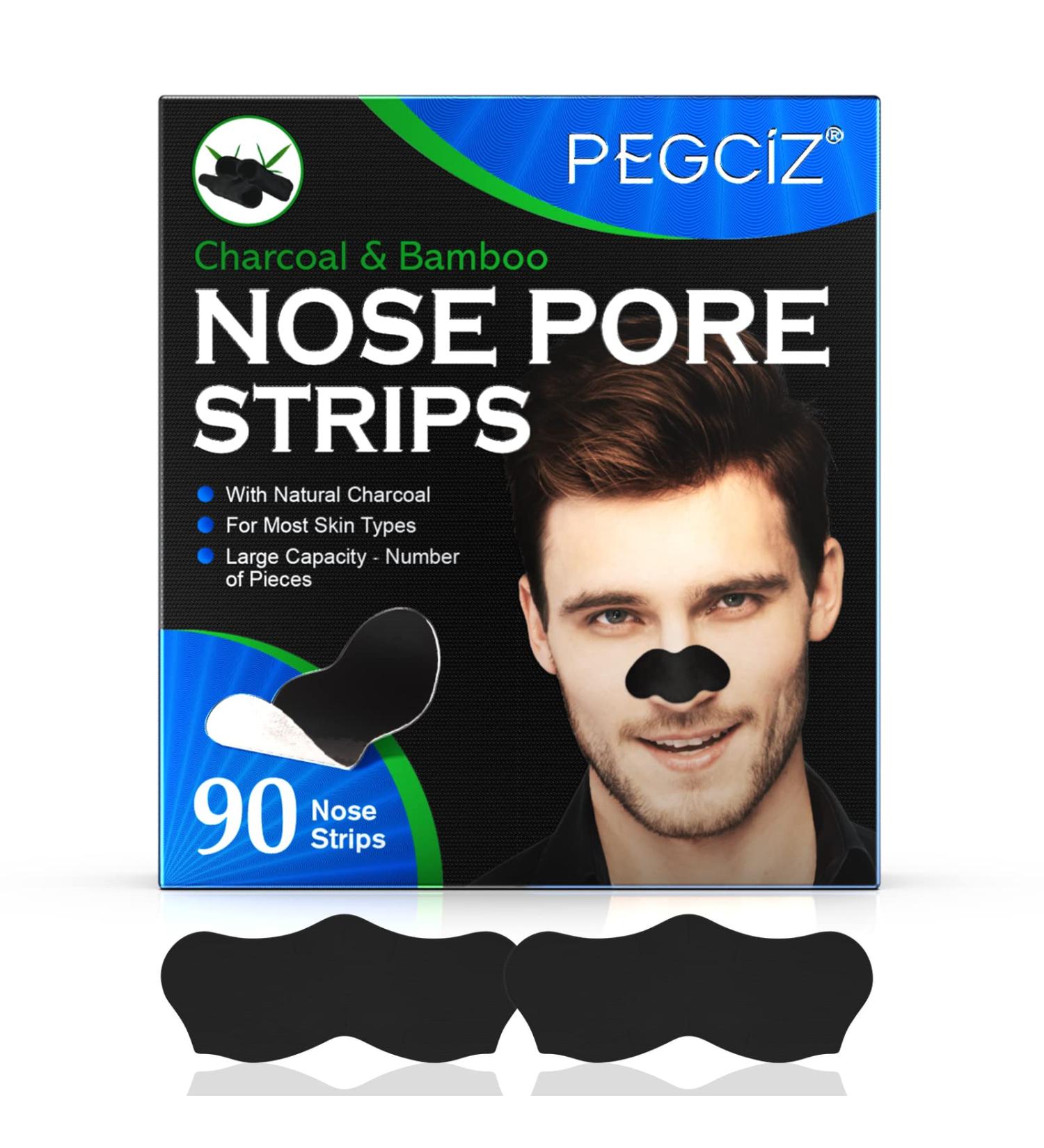 Natural Charcoal Nose Pore Strips for Blackhead Removal - Suitable for Most Skin Types | Men's Blackhead Remover Strips - Buy Online on GoSupps.com