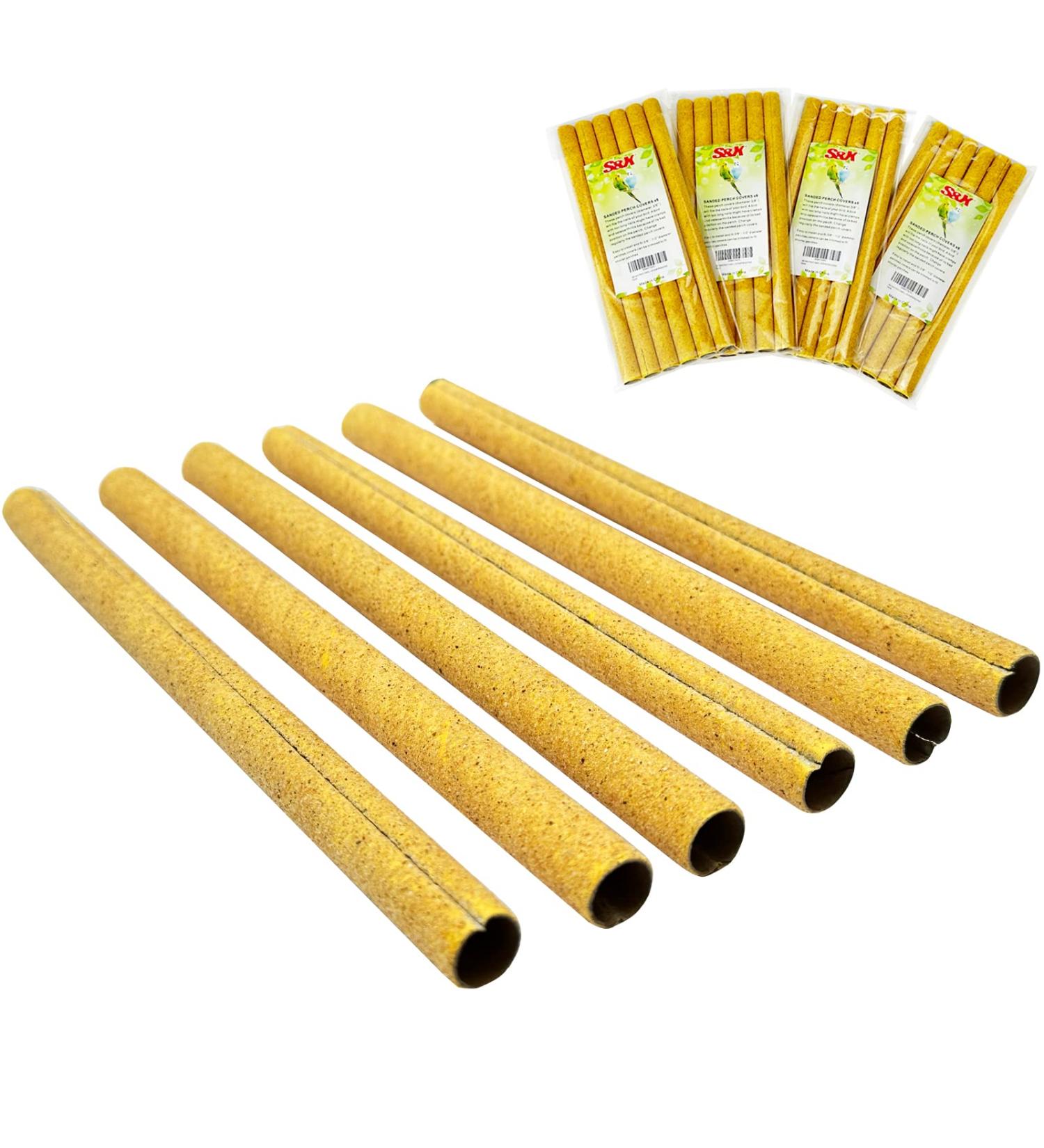 24 Pack Sand Rod Covers for Small Birds | Parasite Protection for Canaries & Finches | Bird Seat & Sandpaper Perch Covers - Buy Online on GoSupps.com