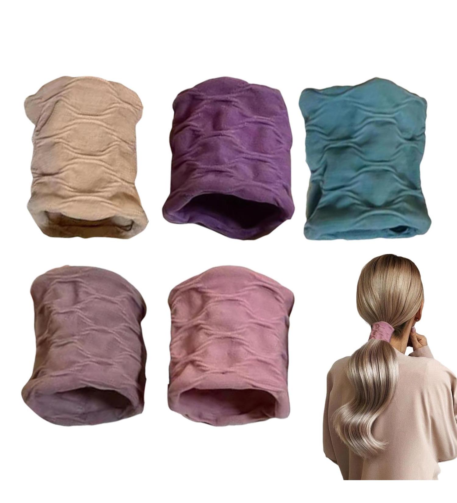 Bexdug Hair Elastics No Damage - Stretch Hair Bobbles Seamless Cotton Headband Rope Hair Bands Ponytail Holder Wide Hairties for Thick Heavy Curly Hair - Buy Online on GoSupps.com