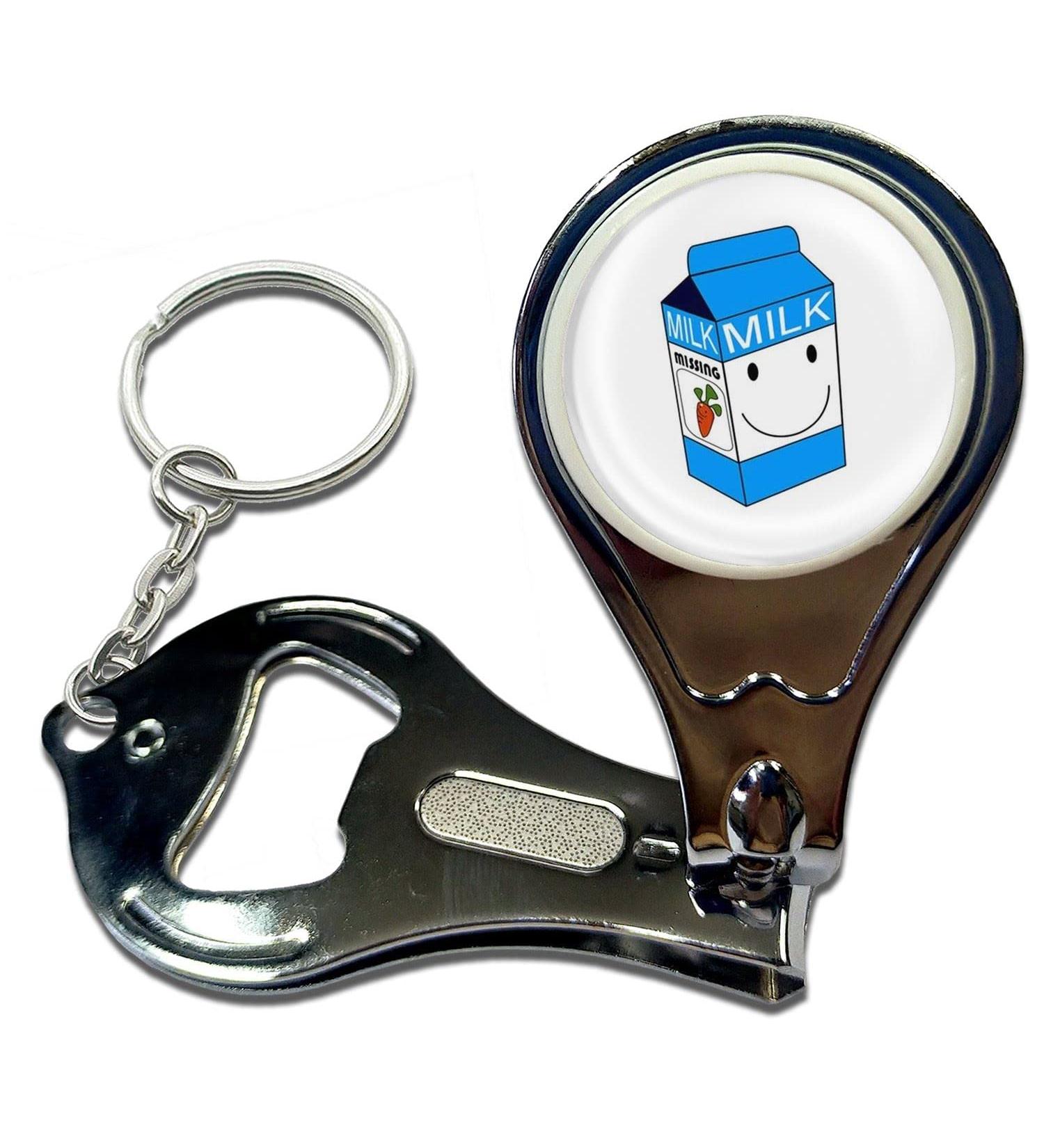 BadgeBeast.co.uk Milk Carton - Key Ring Bottle Opener and Nail Clipper - Buy Online on GoSupps.com