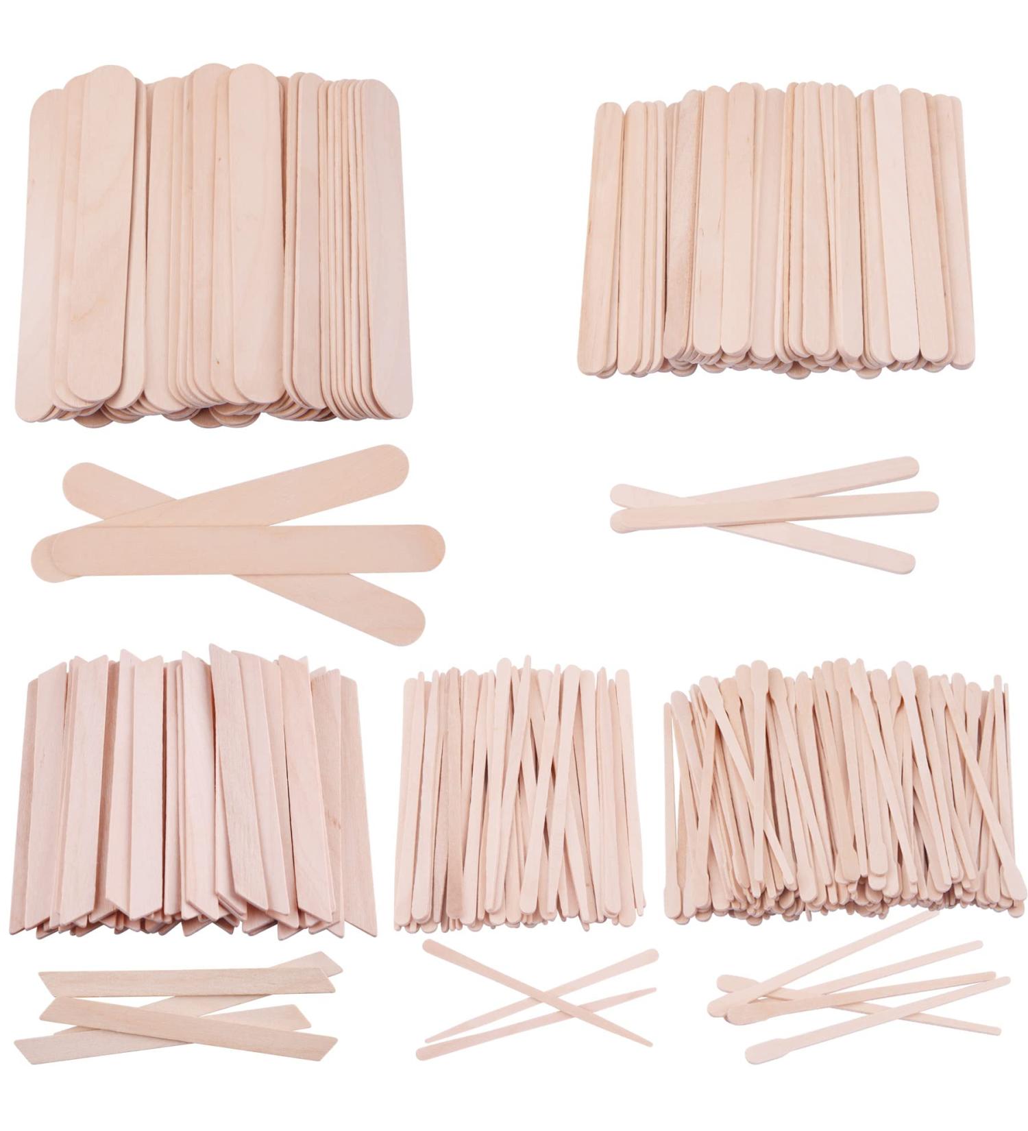 Buy BQTQ 300-Piece Wooden Spatula Set for Hair Removal - Waxing Sticks & Spatels in 5 Styles - Ideal for DIY Waxing - Buy Online on GoSupps.com