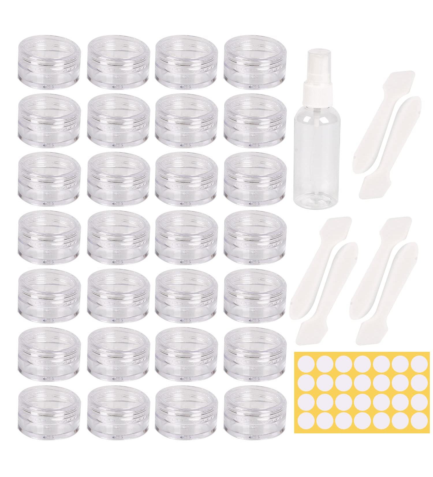 70 Pieces 5ml Transparent Jars with Lids - Ideal for Lip Balm Creams and Cosmetics - International Shipping Available - Buy Online on GoSupps.com