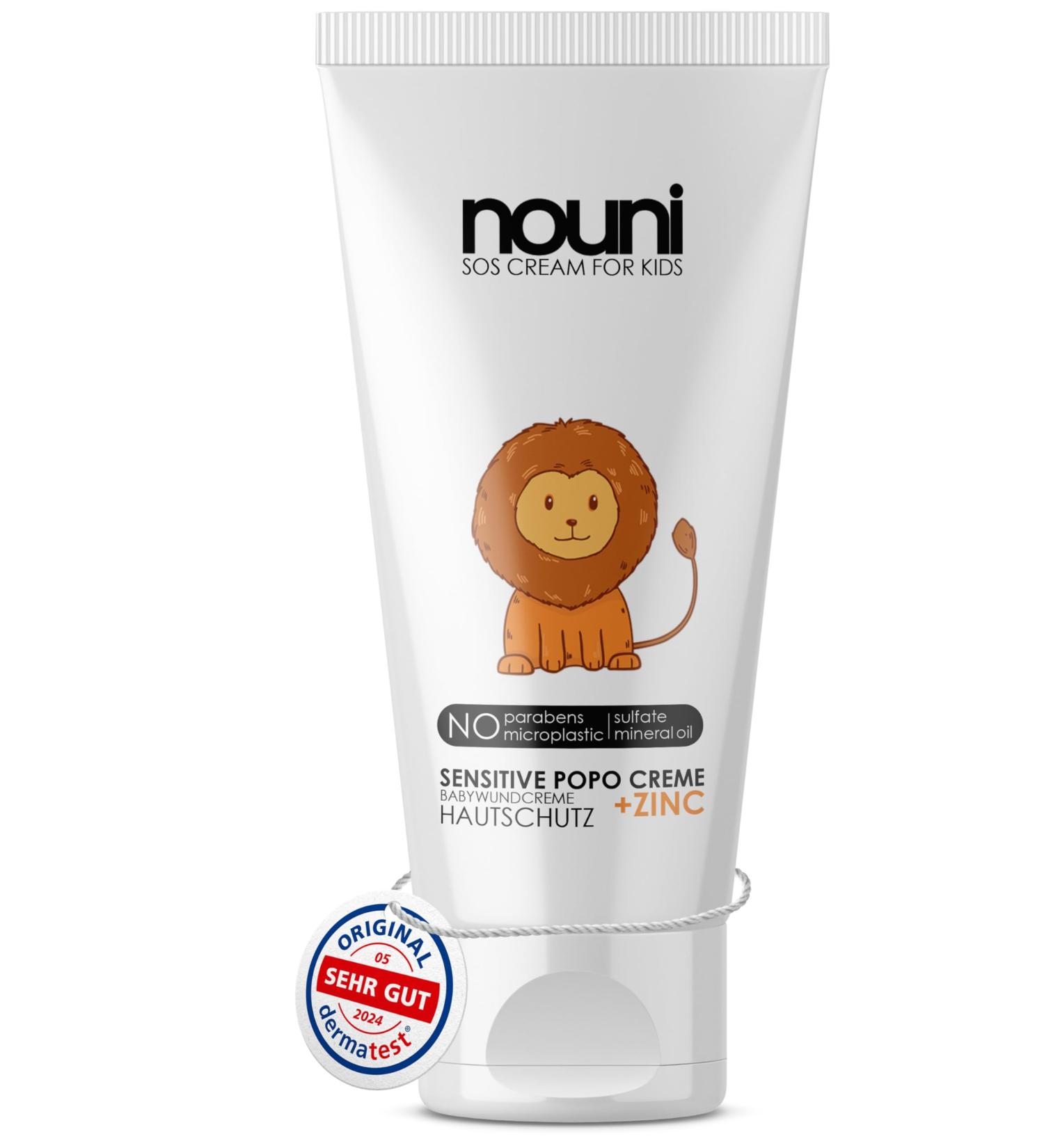 SOS Wound Protection Cream + Zinc 100ml Popo Cream - Protection of Wounds in the Diaper Area - Intensive Care for Children's Skin - No Harmful Additives nouni - Buy Online on GoSupps.com