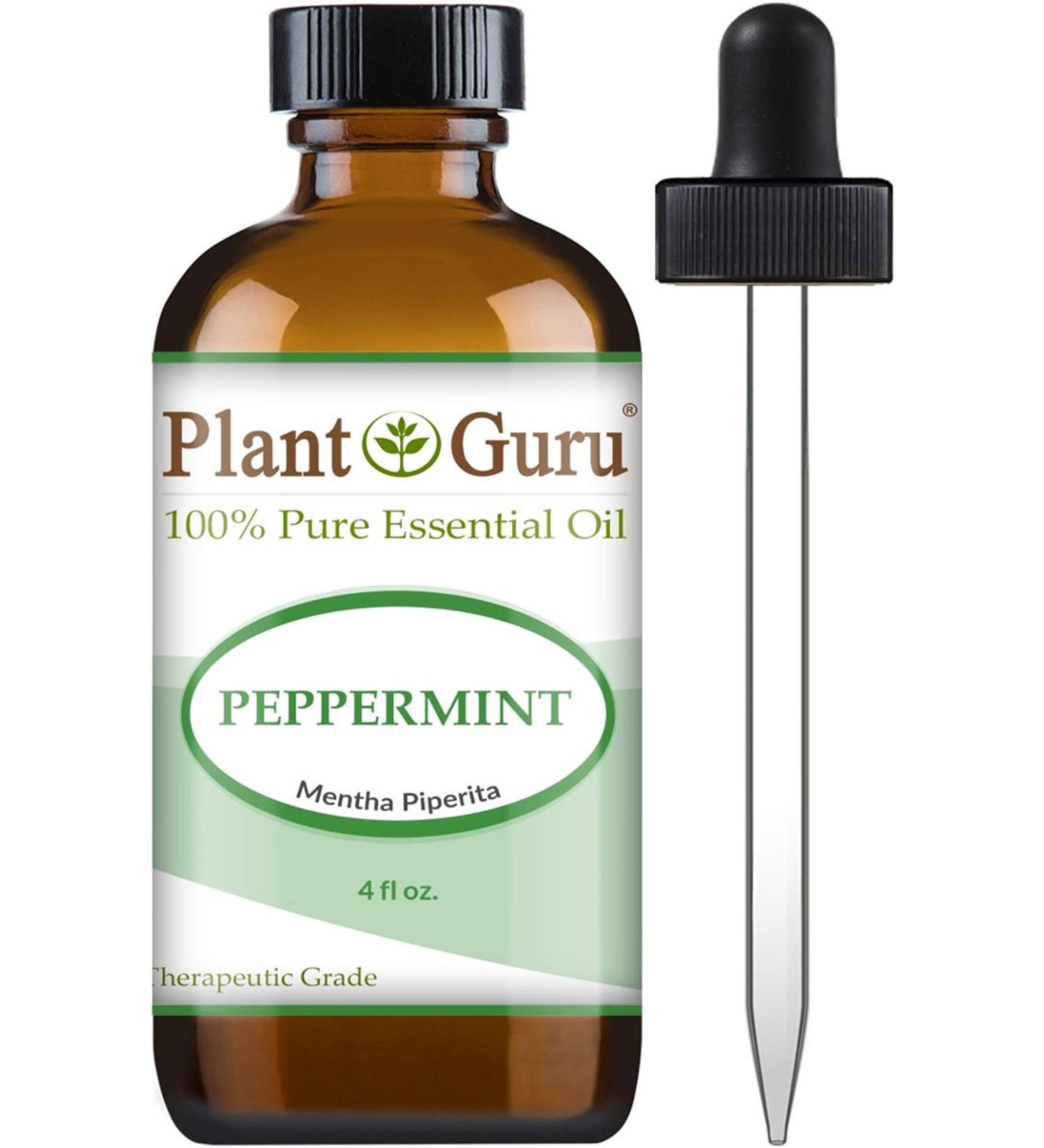 Peppermint Essential Oil 4 oz 100% Pure Undiluted Therapeutic Grade Extract of Mentha Piperita Great for Aromatherapy Diffuser Skin Body and Hair Mint 4 Fl Oz (Pack of 1)
