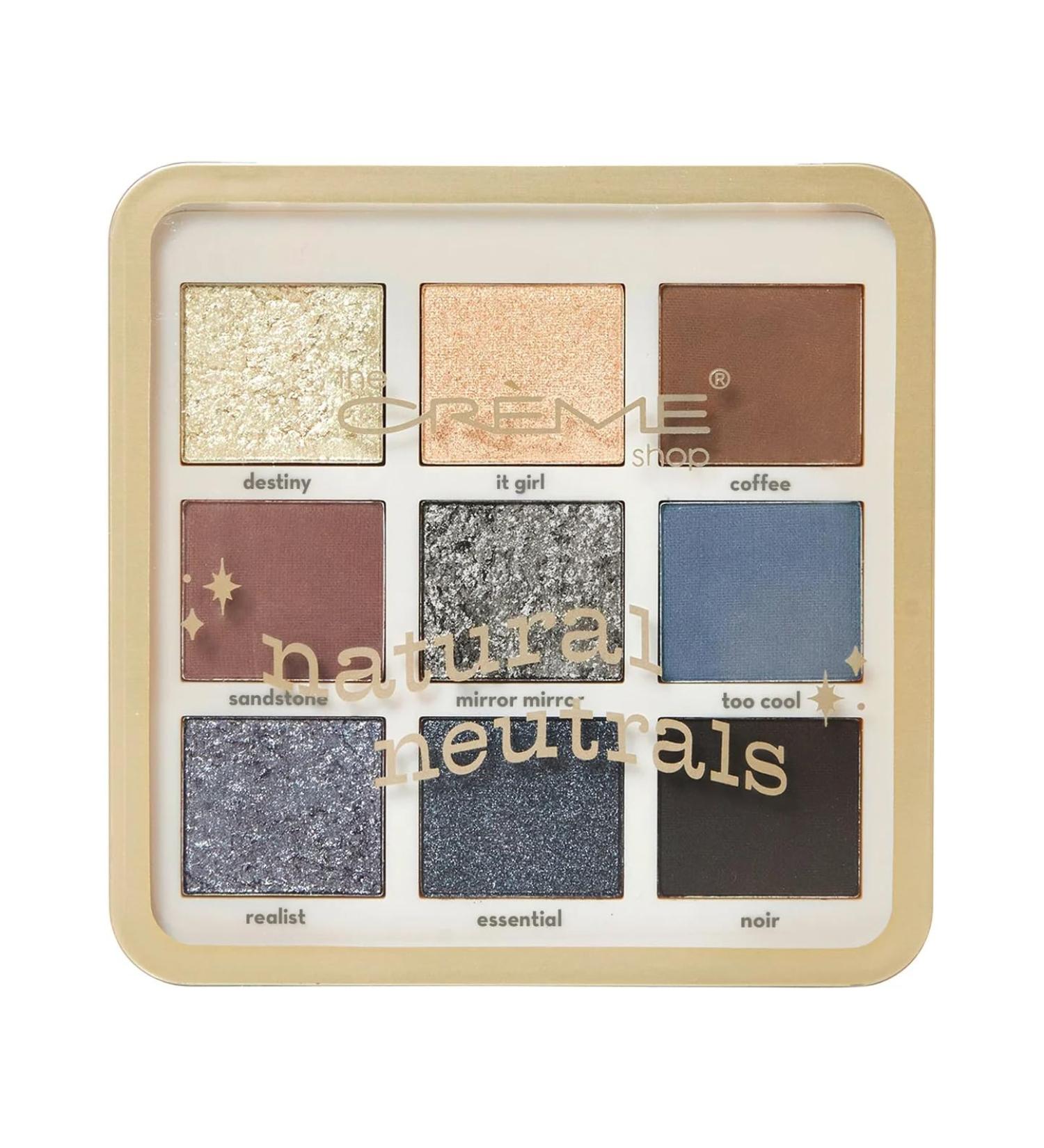 Natural Neutrals 9 Color Eyeshadow Palette | Highly Pigmented Shimmer & Matte | The Cr me Shop - International Shipping Available - Buy Online on GoSupps.com