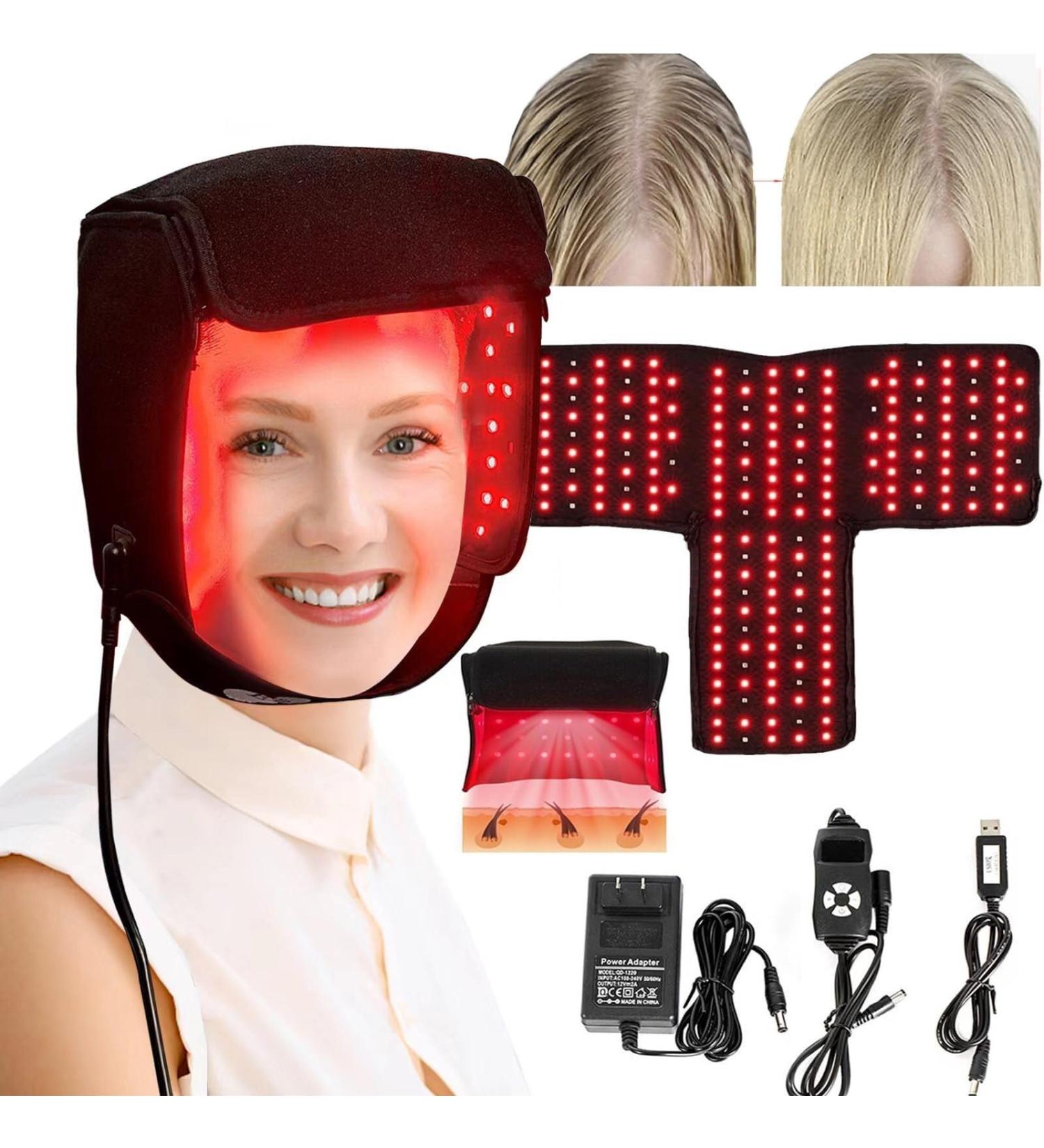 Bonnet de Croissance Capillaire LED 215 pi ces 660 nm et 850 nm th rapie Infrarouge Proche r glage 5 Vitesses et minuterie for la Perte de Cheveux et Une Repousse Rapide. - Buy Online on GoSupps.com