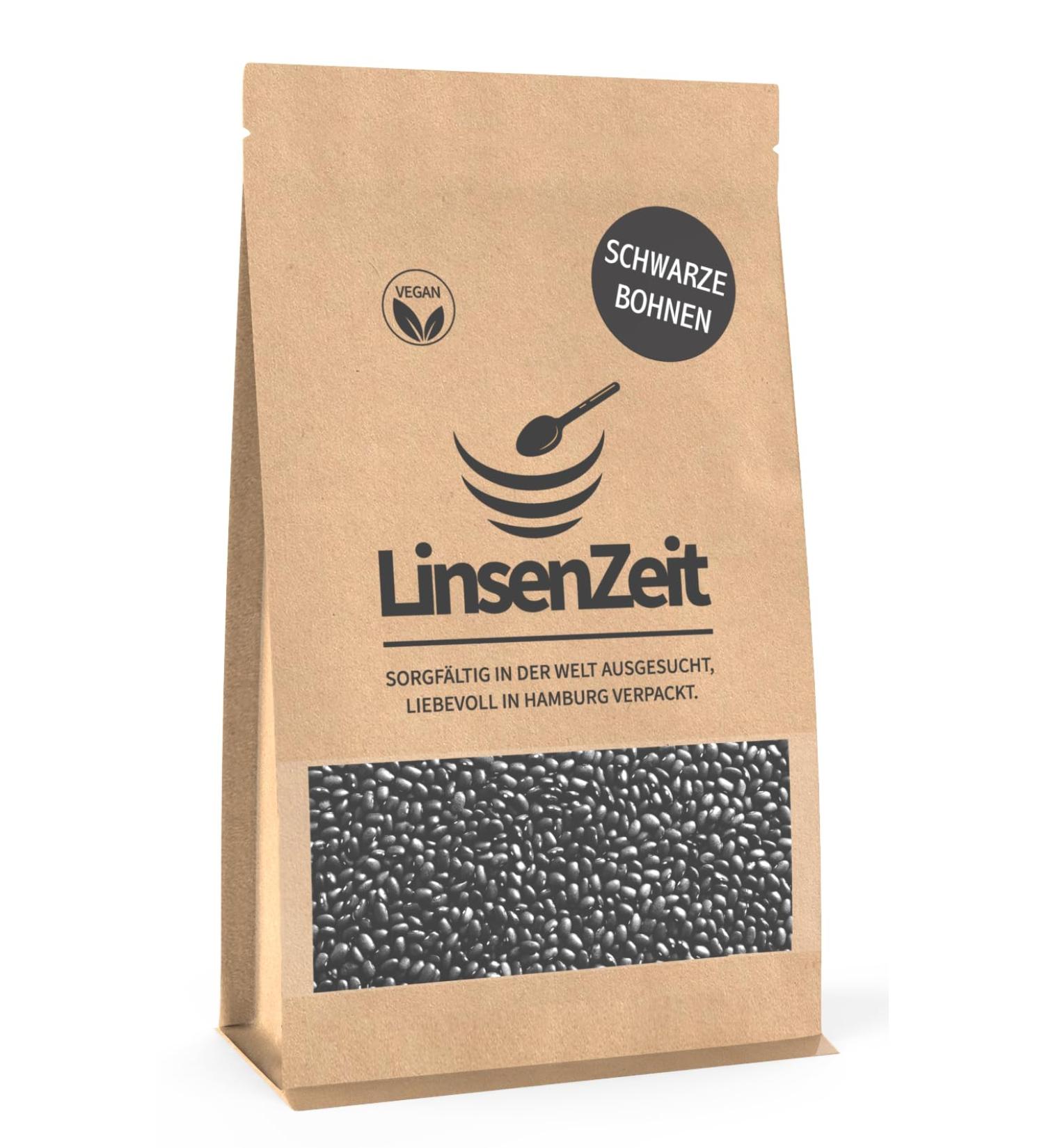 Lentil Time Black Beans 600g - Premium Vegan Black Kidney Beans | Additive-Free Protein Source | Frijoles Negros & Black Turtle Beans for Healthy Eating - Buy Online on GoSupps.com