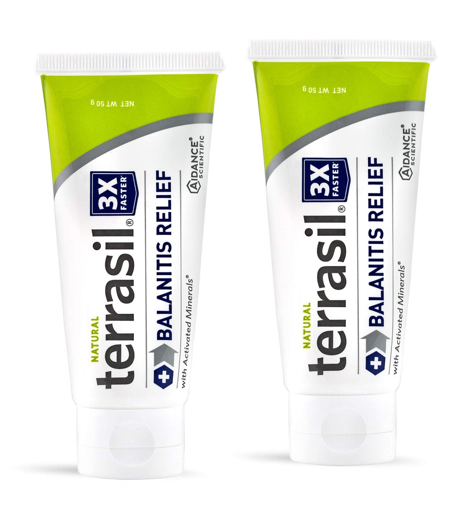 Terrasil Balanitis Relief Ointment 2 Pack - All-Natural Soothing Solution for Balanitis Symptoms, Itch, Redness, and Inflammation - 50g - Buy Online on GoSupps.com