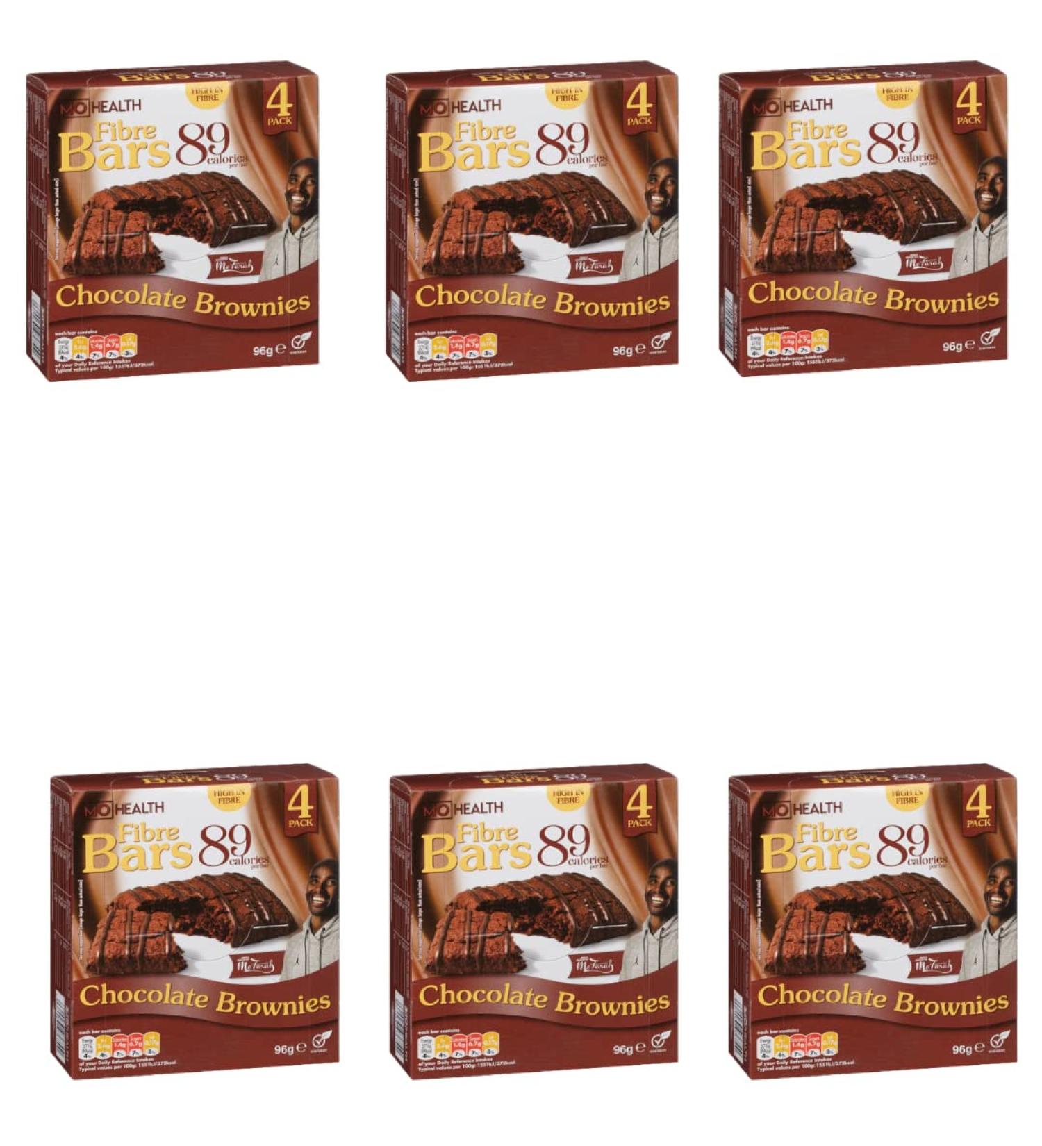 Fibre Bars - Flavour - Chocolate Brownies - 87 Calories Per - High In Fibre Snack - 6 x 4 Pack - Buy Online on GoSupps.com