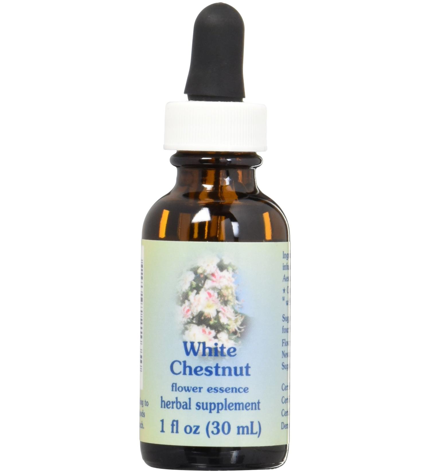 Flower Essence Services White Chestnut Herbal Supplement 1oz Dropper - Calm Mental Clarity - Buy Online on GoSupps.com
