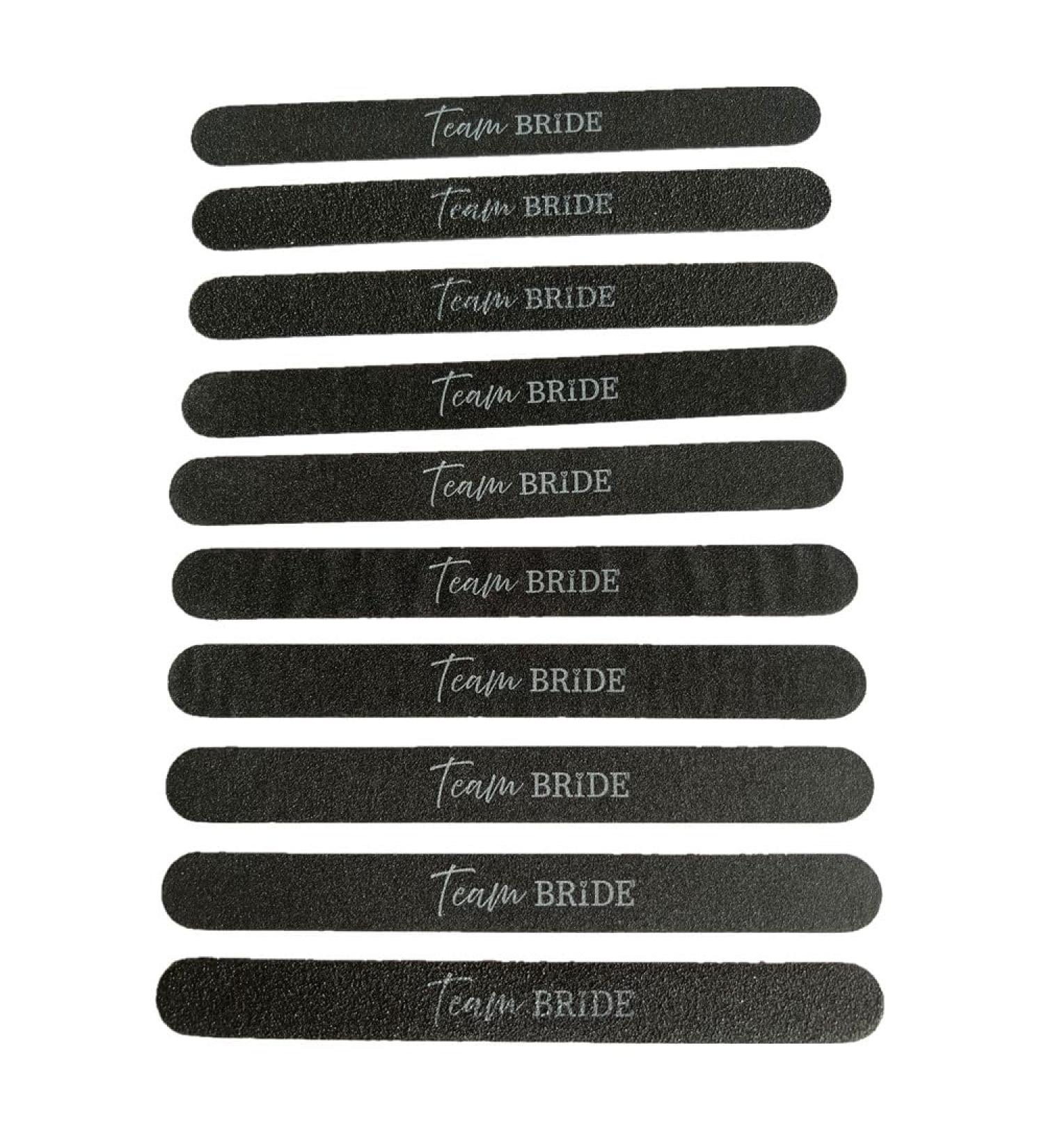 10 x Team Bride Nail Files - Hen Party Favour Gifts - Double Sided Emery Board by TRIXES - Buy Online on GoSupps.com
