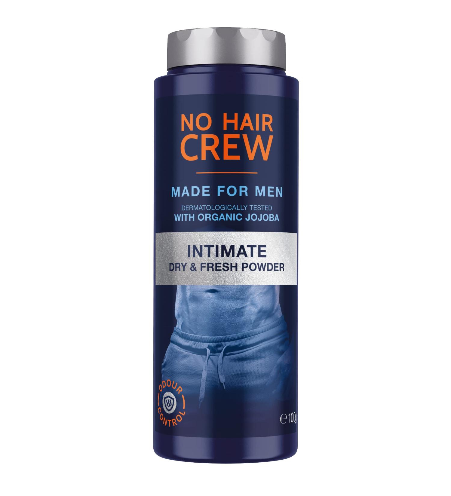 No Hair Crew Intimate Dry & Fresh Body Powder for Men 3.5 oz - Sweat Defense & Odor Control - Buy Online on GoSupps.com