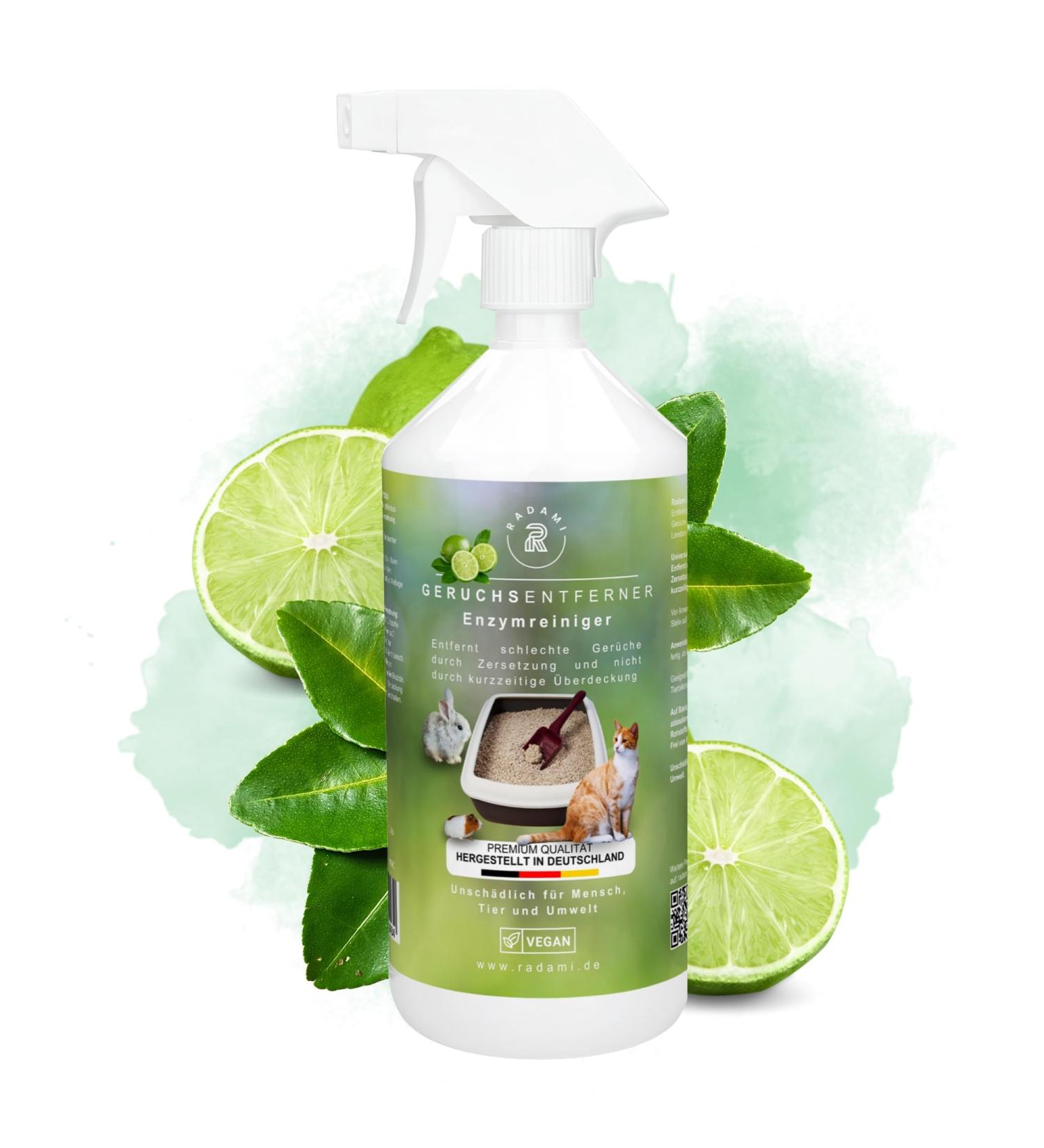 Odor Remover Enzyme Cleaner 1000ml | Eliminate Bad Smells Like Cat Urine | Ideal for Cages Kennels and Toilets - Buy Online on GoSupps.com