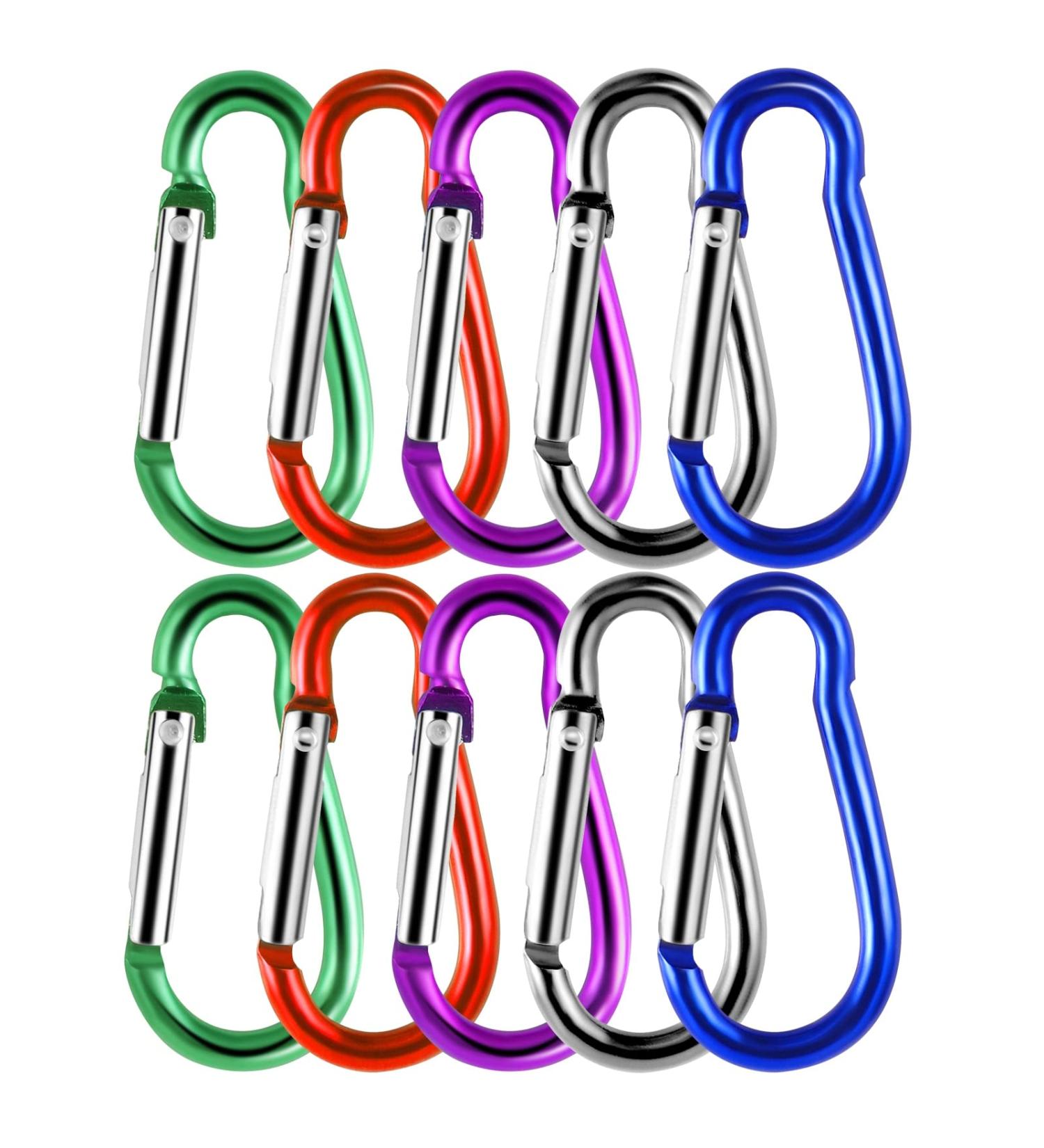 Buy Small Colorful Carabiner Hooks - Aluminum Snap Hooks for Camping Travel & Hiking - Durable & Lightweight Carabiners for Backpacks & Belts - Buy Online on GoSupps.com
