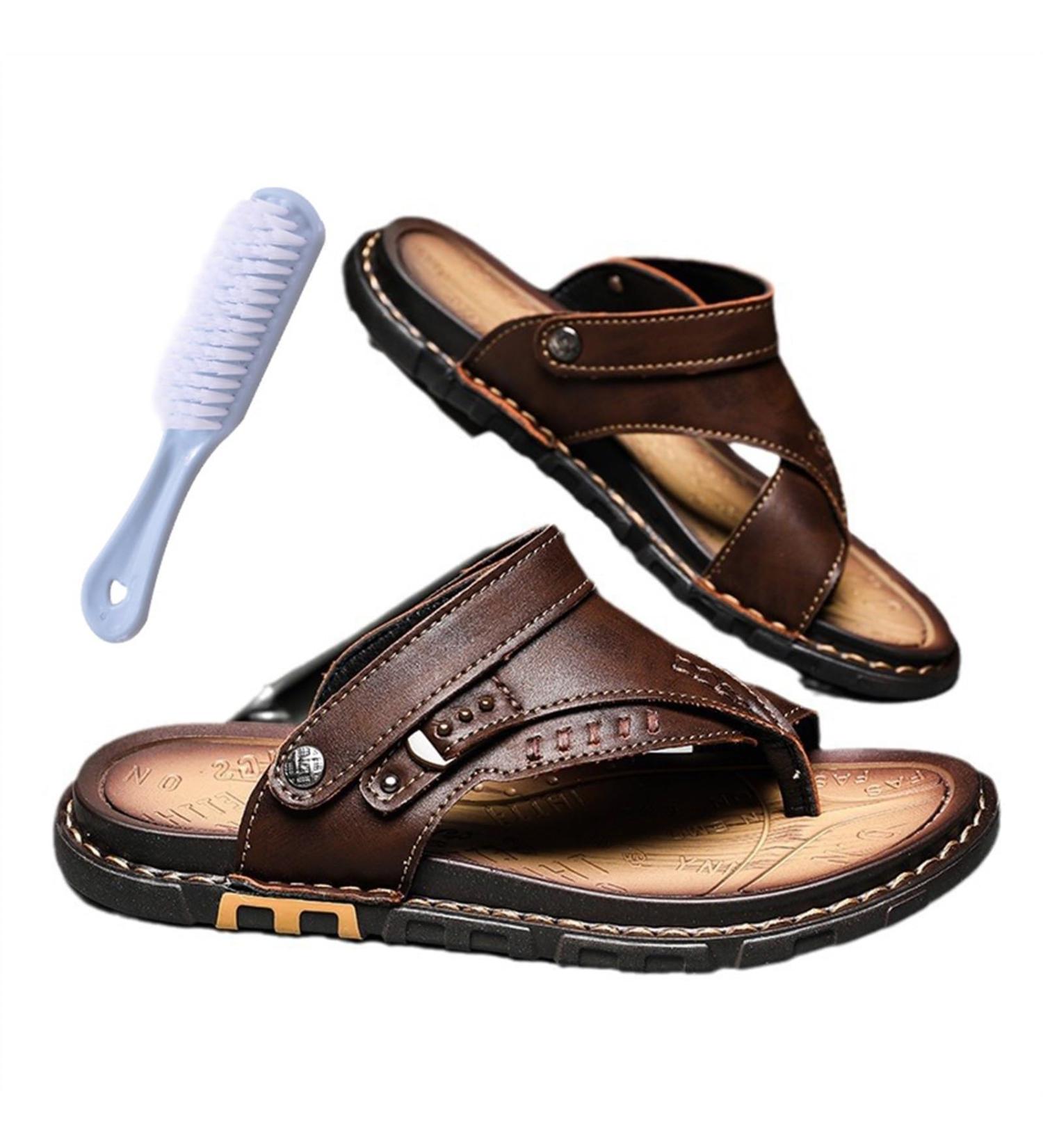 Wygwlg Men's Toe Corrector Sandal - Plus Size Summer Slip-On Bunion Relief Flip Flops | Perfect Gift for Dad - Buy Online on GoSupps.com